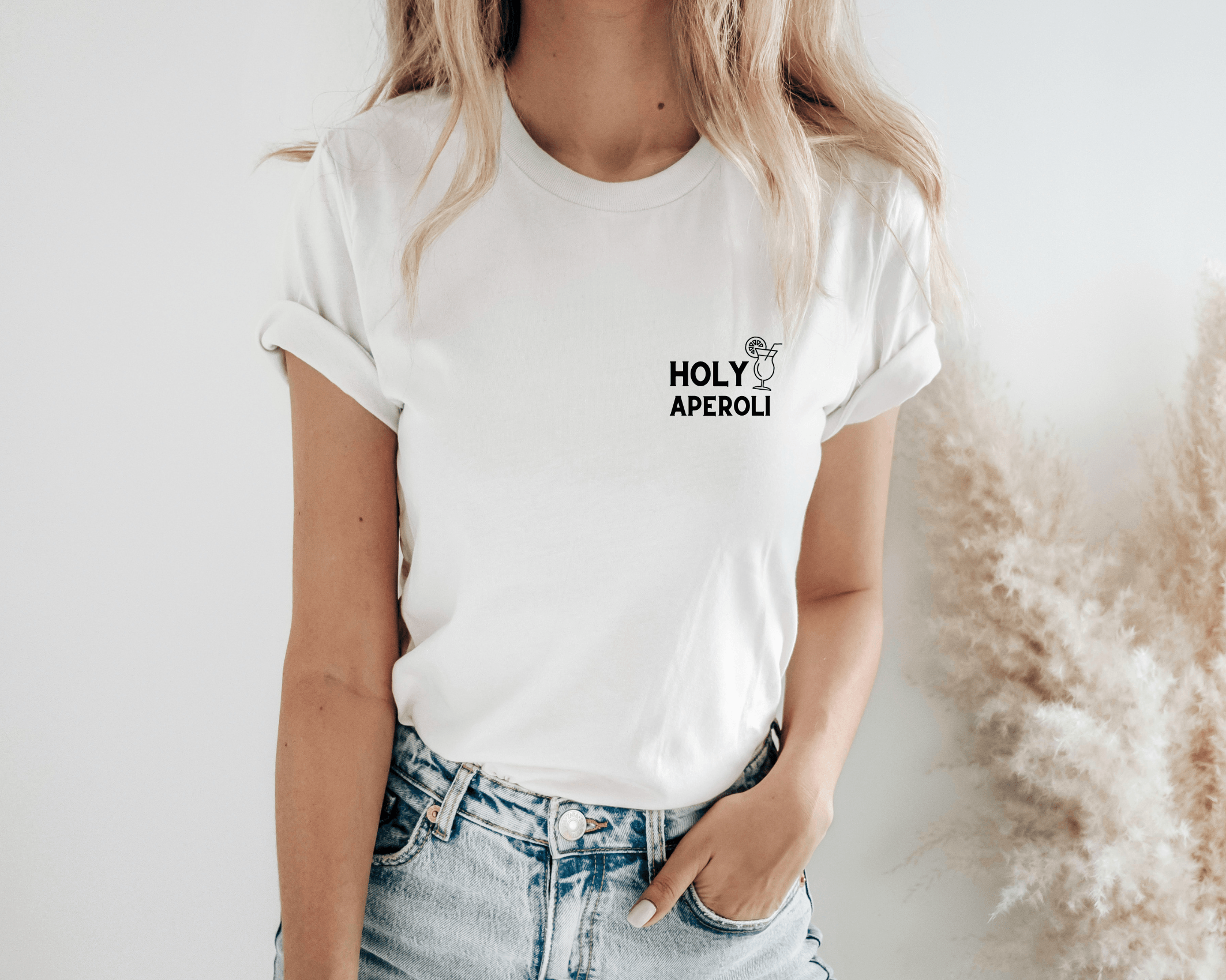 T-Shirt | Holy Aperoli | weiß, schwarz - Roo's Gift Shop