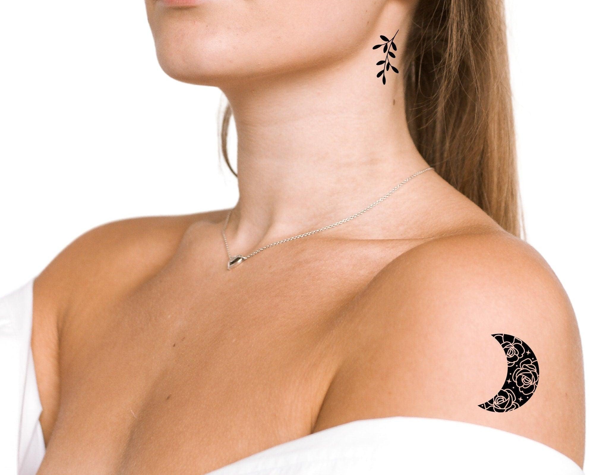 Tattoo | temporär | Set Wal, Mond, Katze - Roo's Gift Shop