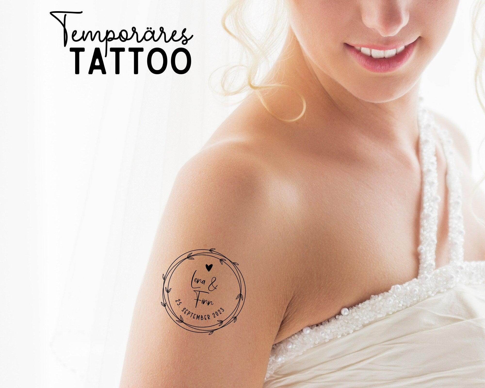 Tattoo | temporäres Hochzeits-Tattoo | JGA | personalisiert - Roo's Gift Shop