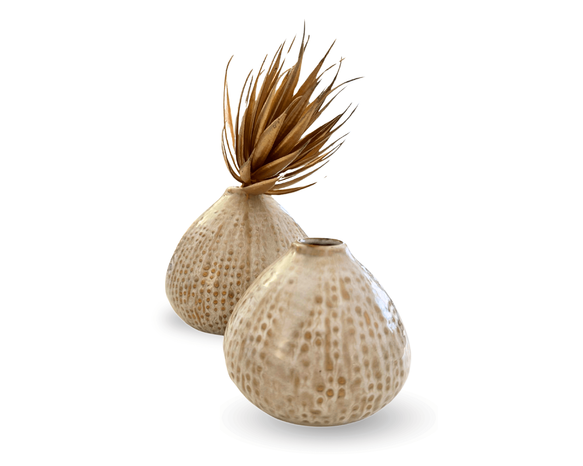 Vase Boho | Steingut lasiert beige | zwei Größen | natur - Roo's Gift Shop
