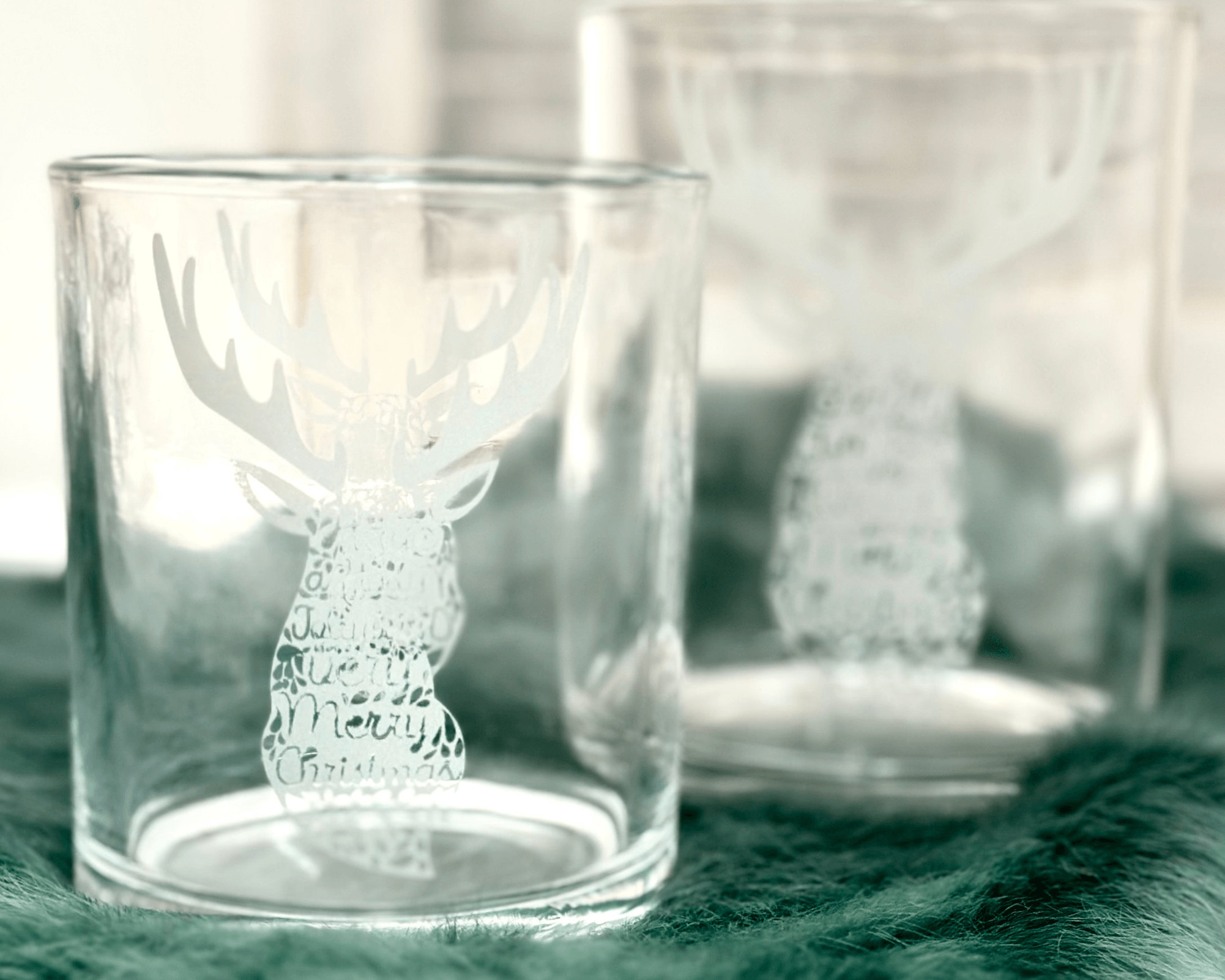 Windlicht Glas | Weihnachten | Hirsch - Roo's Gift Shop