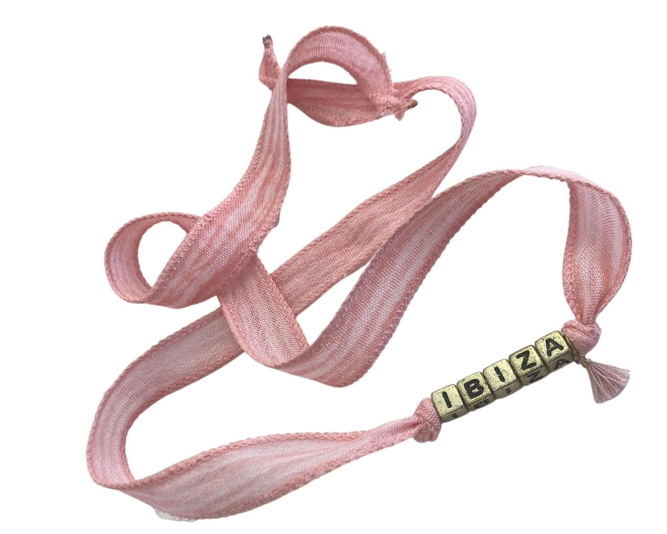 Armband | rosa | Buchstabenperlen | personalisierbar - Roo's Gift Shop