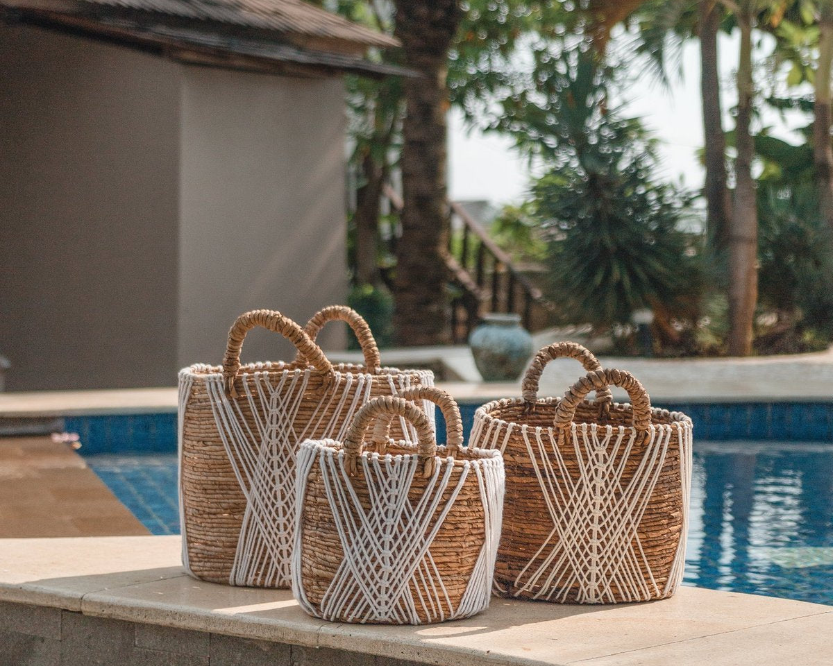 Aufbewahrungskorb | Pflanzenkorb | Wäschekorb LAWU aus Bananenfaser (3 Größen) - Roo's Gift Shop