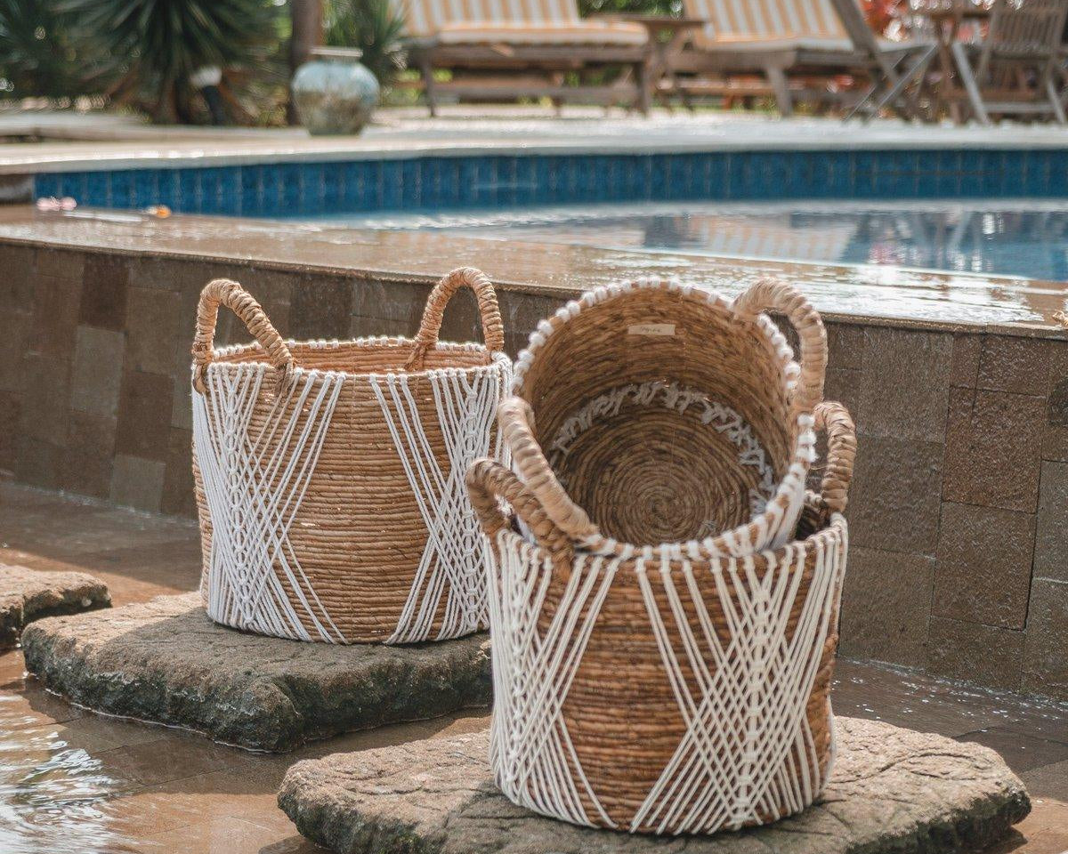 Aufbewahrungskorb | Pflanzenkorb | Wäschekorb LAWU aus Bananenfaser (3 Größen) - Roo's Gift Shop