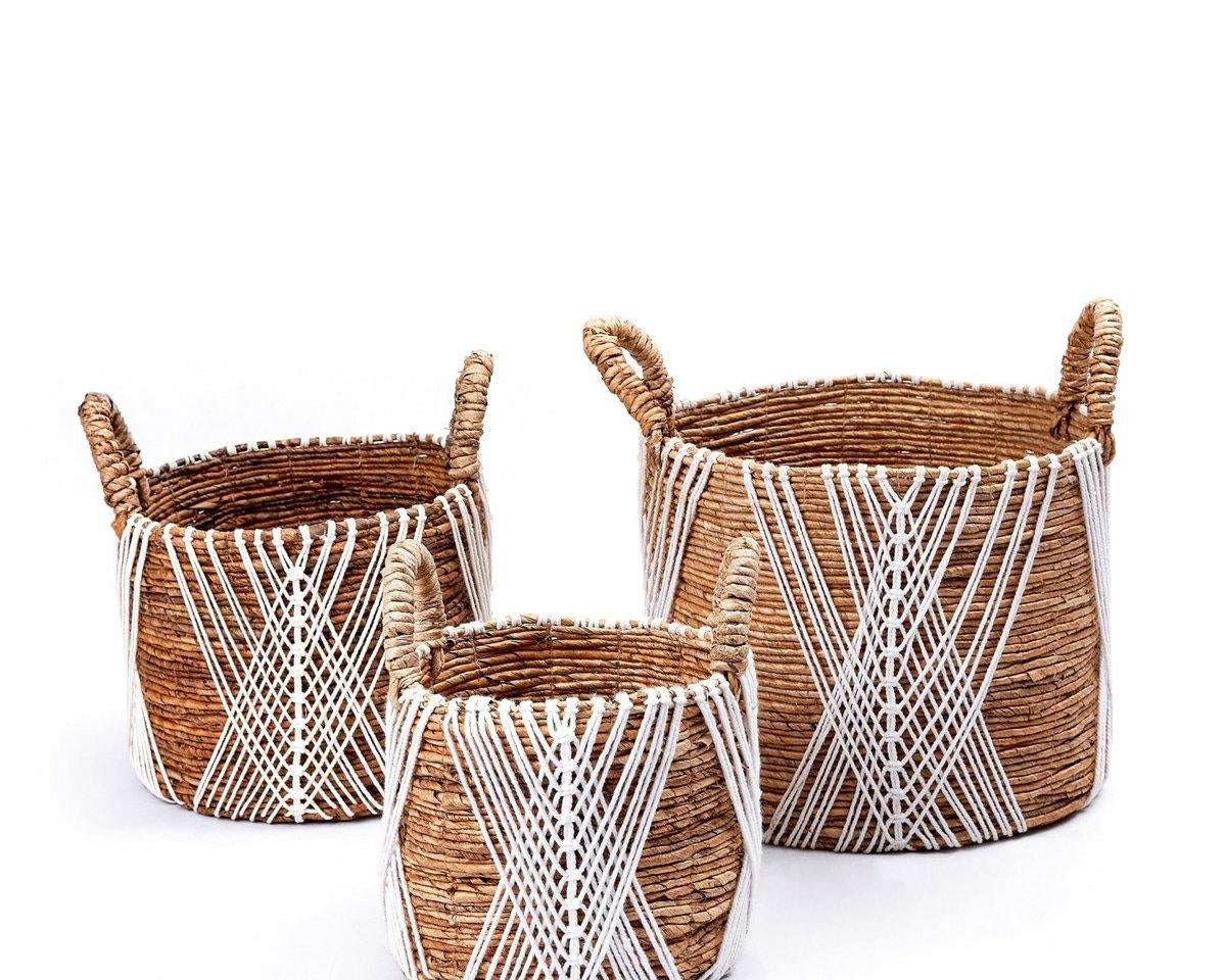 Aufbewahrungskorb | Pflanzenkorb | Wäschekorb LAWU aus Bananenfaser (3 Größen) - Roo's Gift Shop