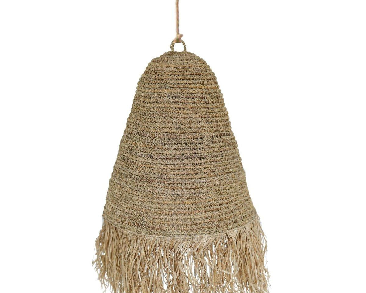 Bastlampe KALIMA | Gewebter Lampenschirm | Pendel-Deckenleuchte (3 Größen) - Roo's Gift Shop