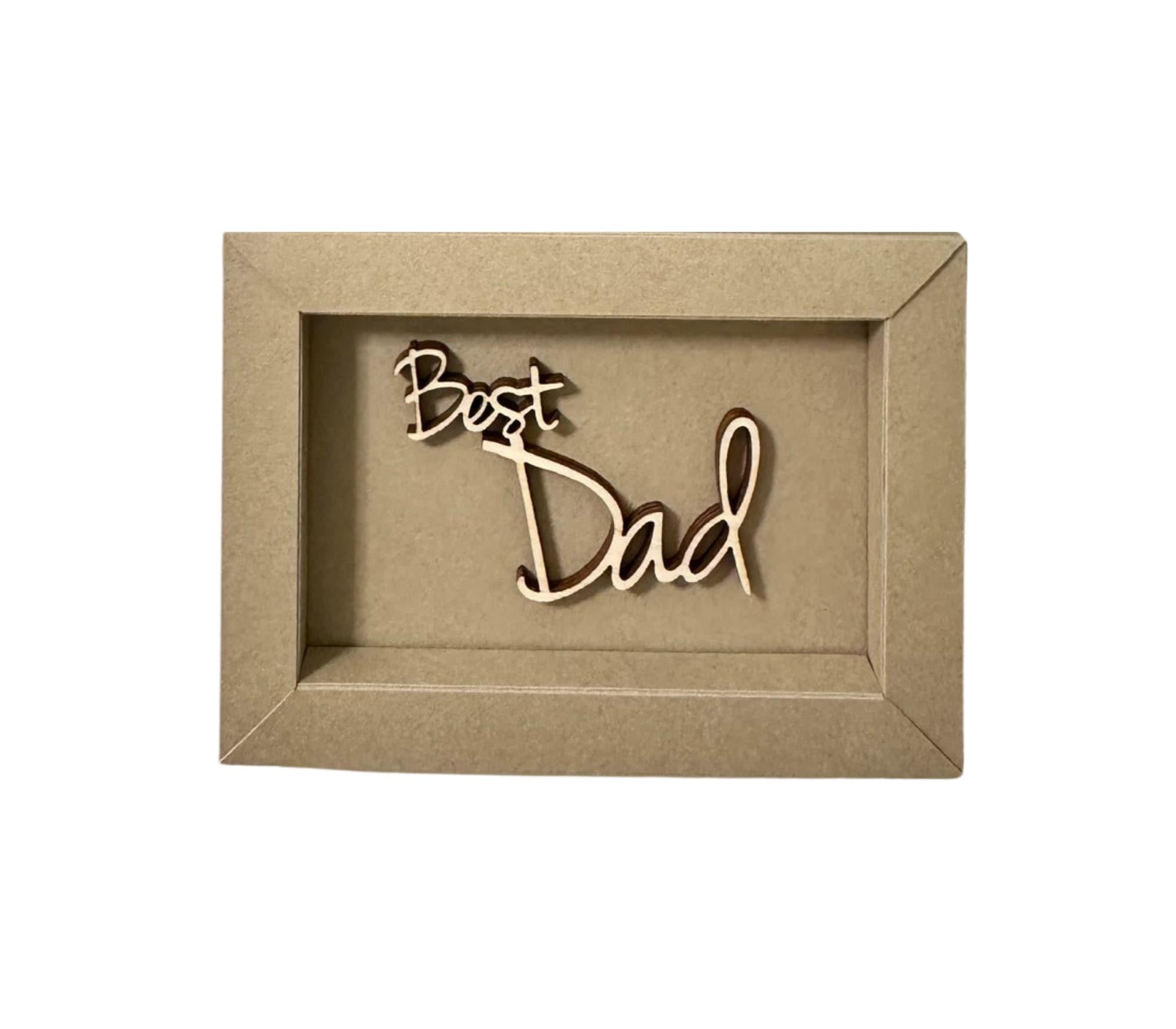 Best Dad | Schriftzug aus Holz | Filigrane Holzschrift | Vatertag - Roo's Gift Shop