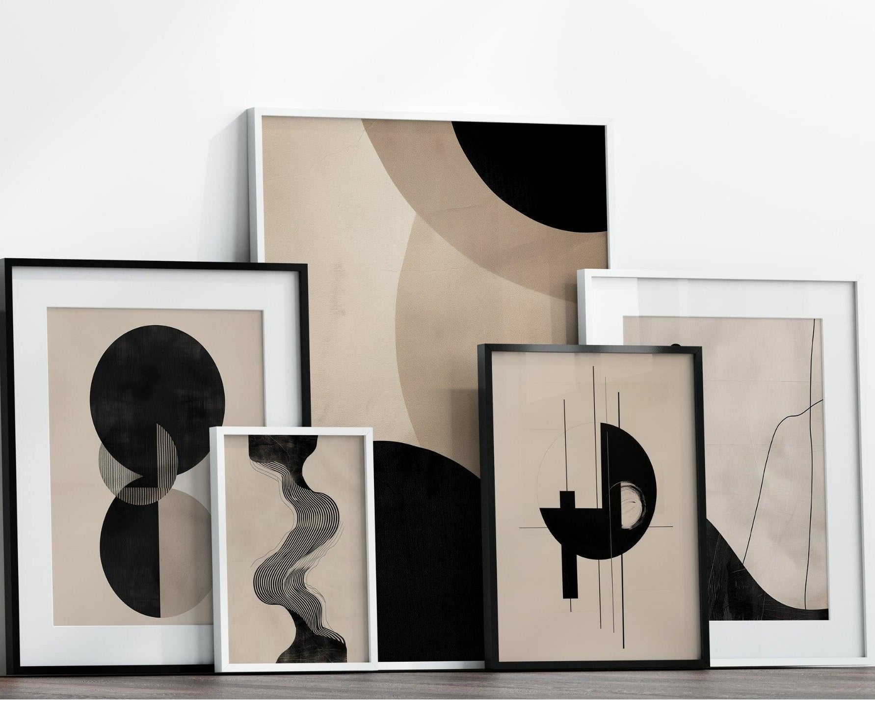 Boho Poster | Abstrakte Kunst | Japandi Style | digitaler download - Roo's Gift Shop