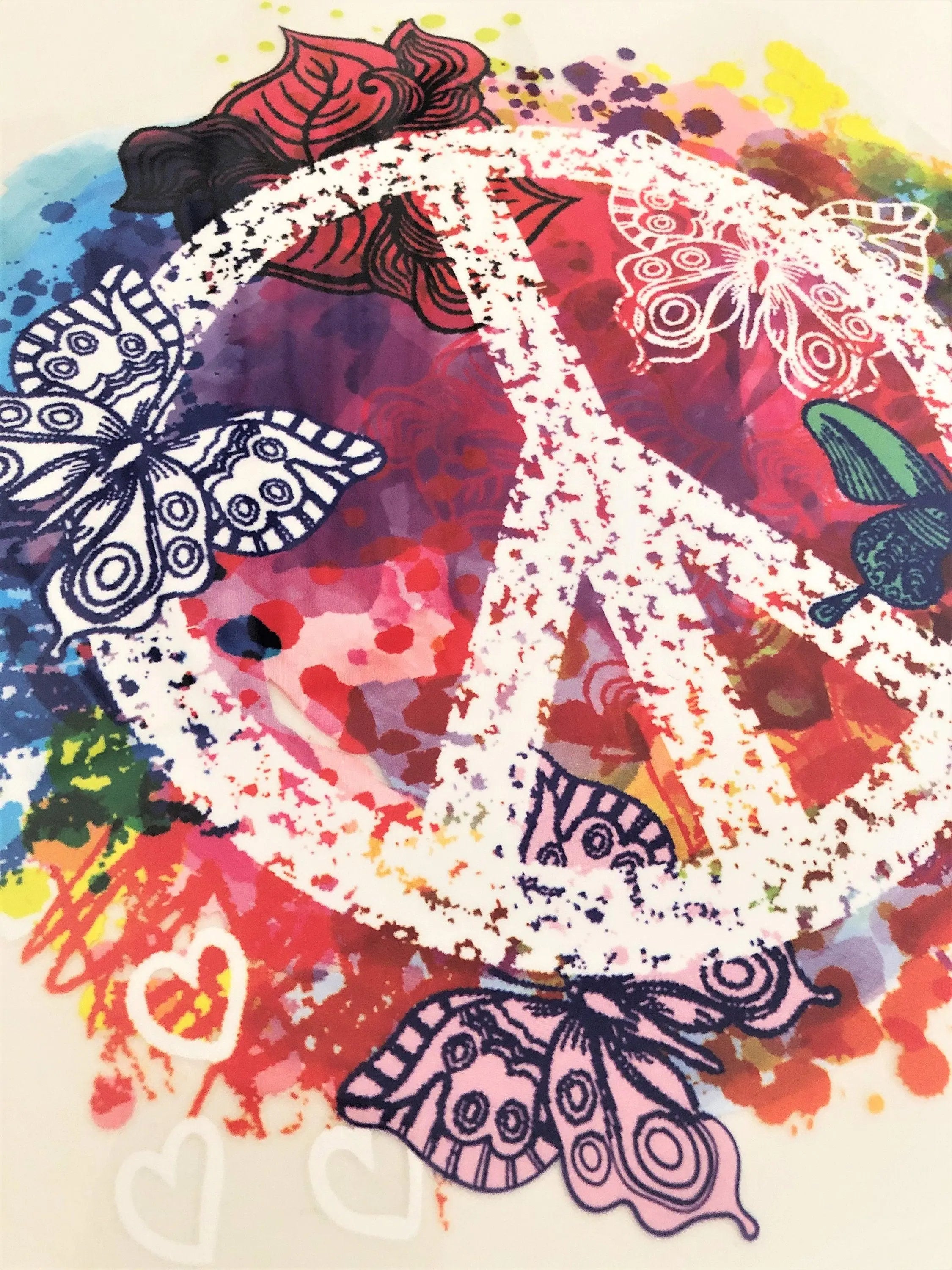 Bügelbild | mit Namen | personalisiert | Peacezeichen - Roo's Gift Shop