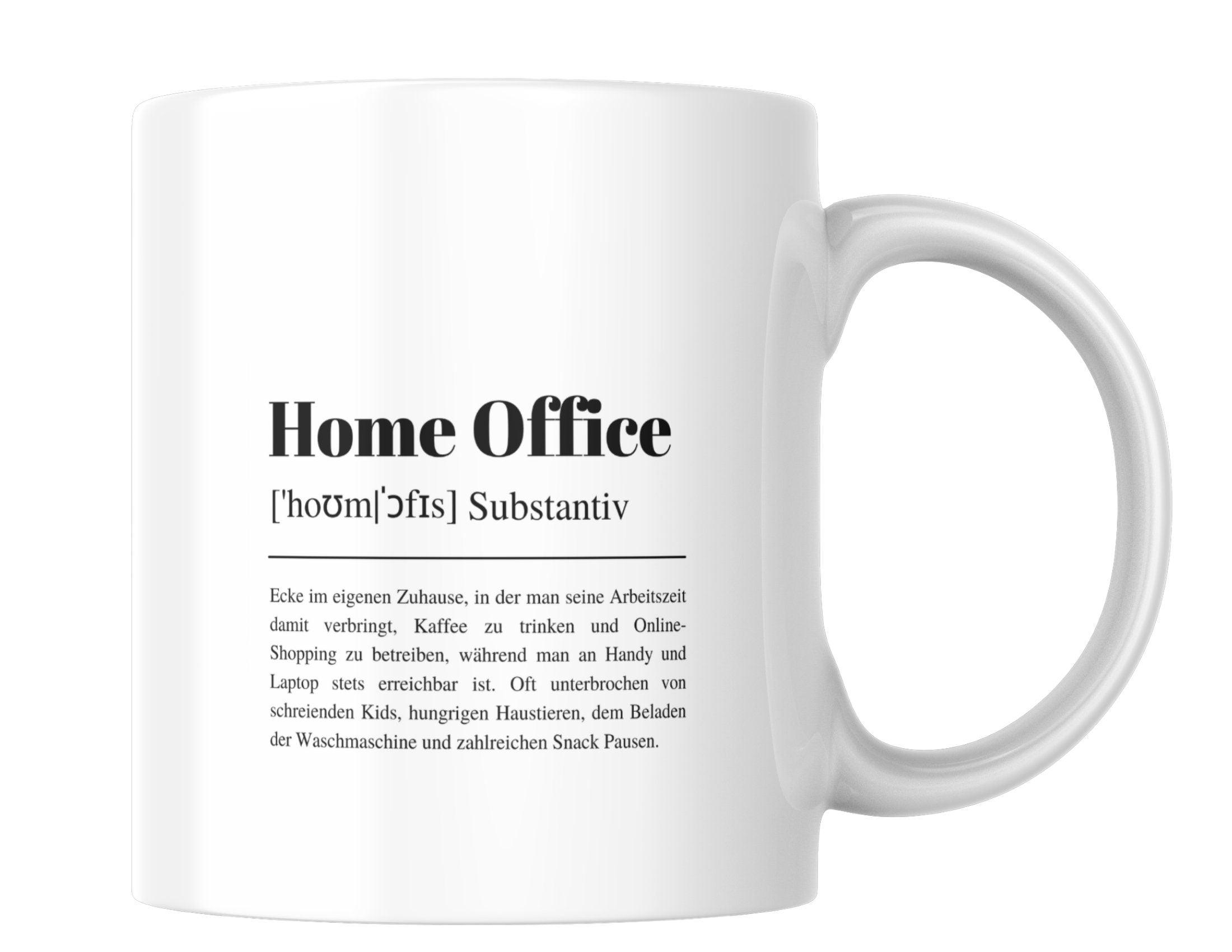 Büro Tasse Keramik | Definition Home Office | lustiges Geschenk Kollege - Roo's Gift Shop