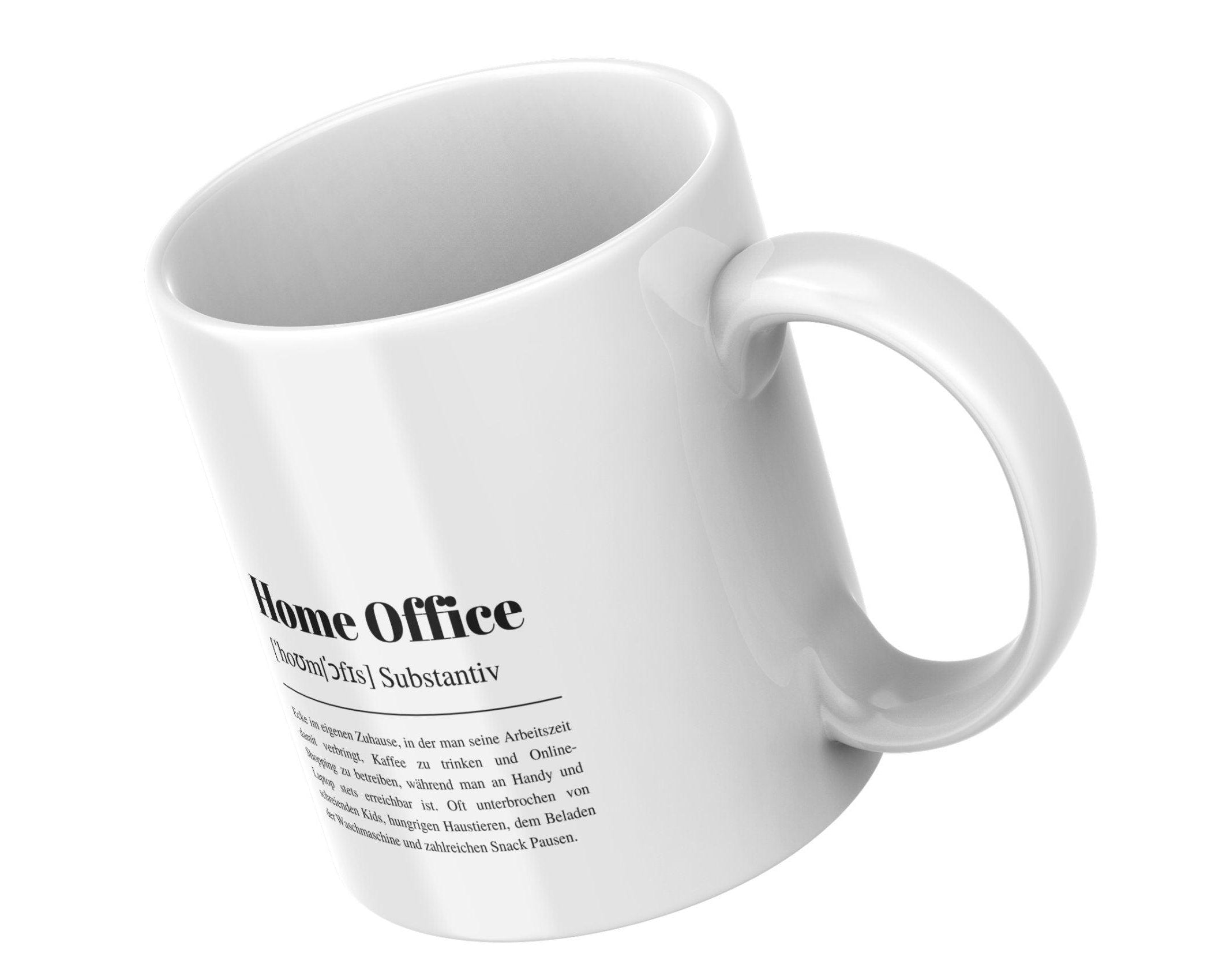 Büro Tasse Keramik | Definition Home Office | lustiges Geschenk Kollege - Roo's Gift Shop