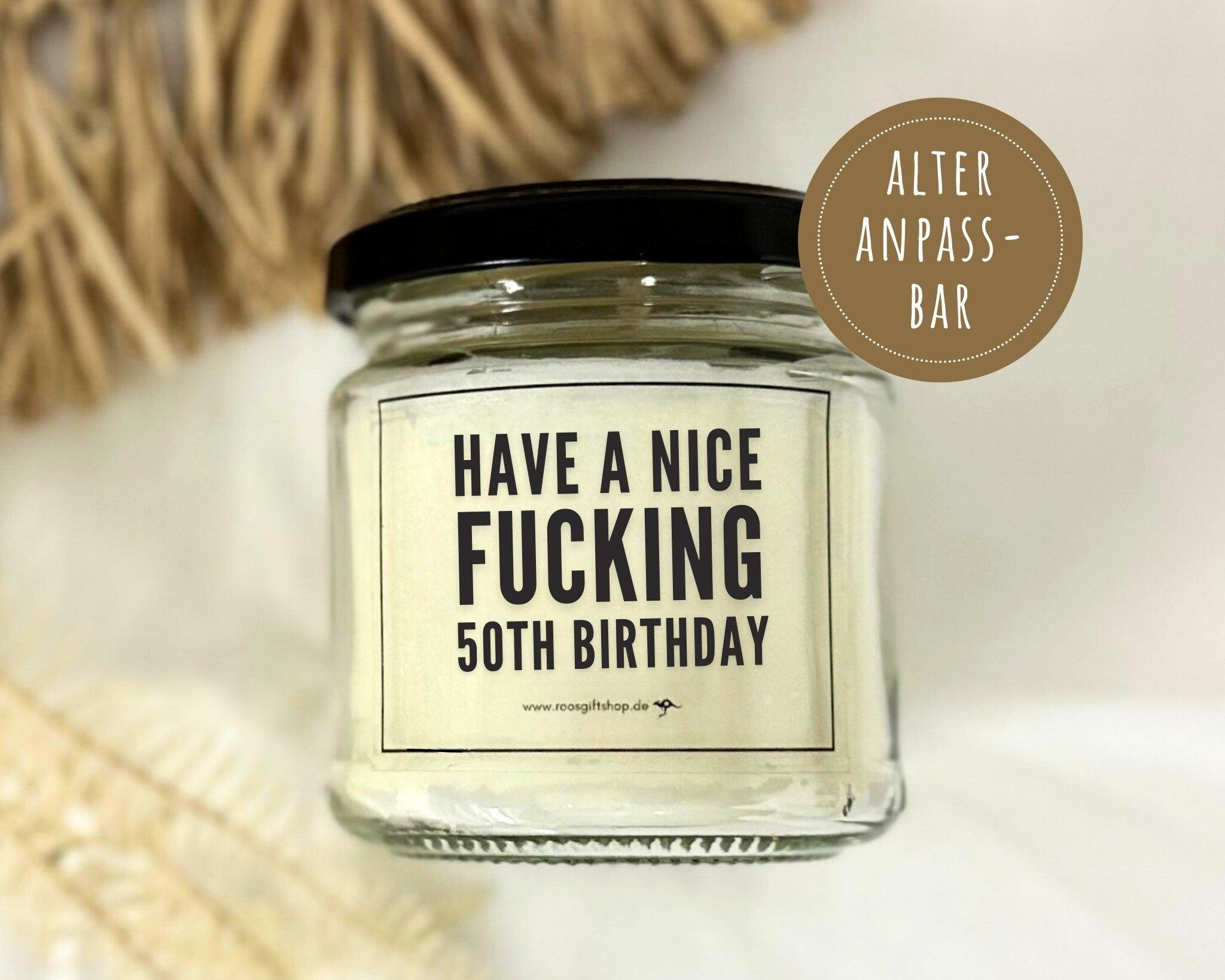 Duftkerze im Glas | Geburtstag | Have a nice Fucking Birthday - Roo's Gift Shop