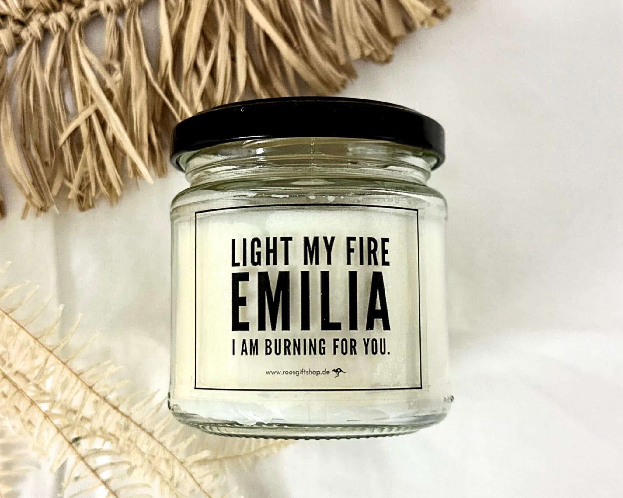 Duftkerze im Glas | Name | Personalisiert | Light my fire | I Am Burning for You - Roo's Gift Shop