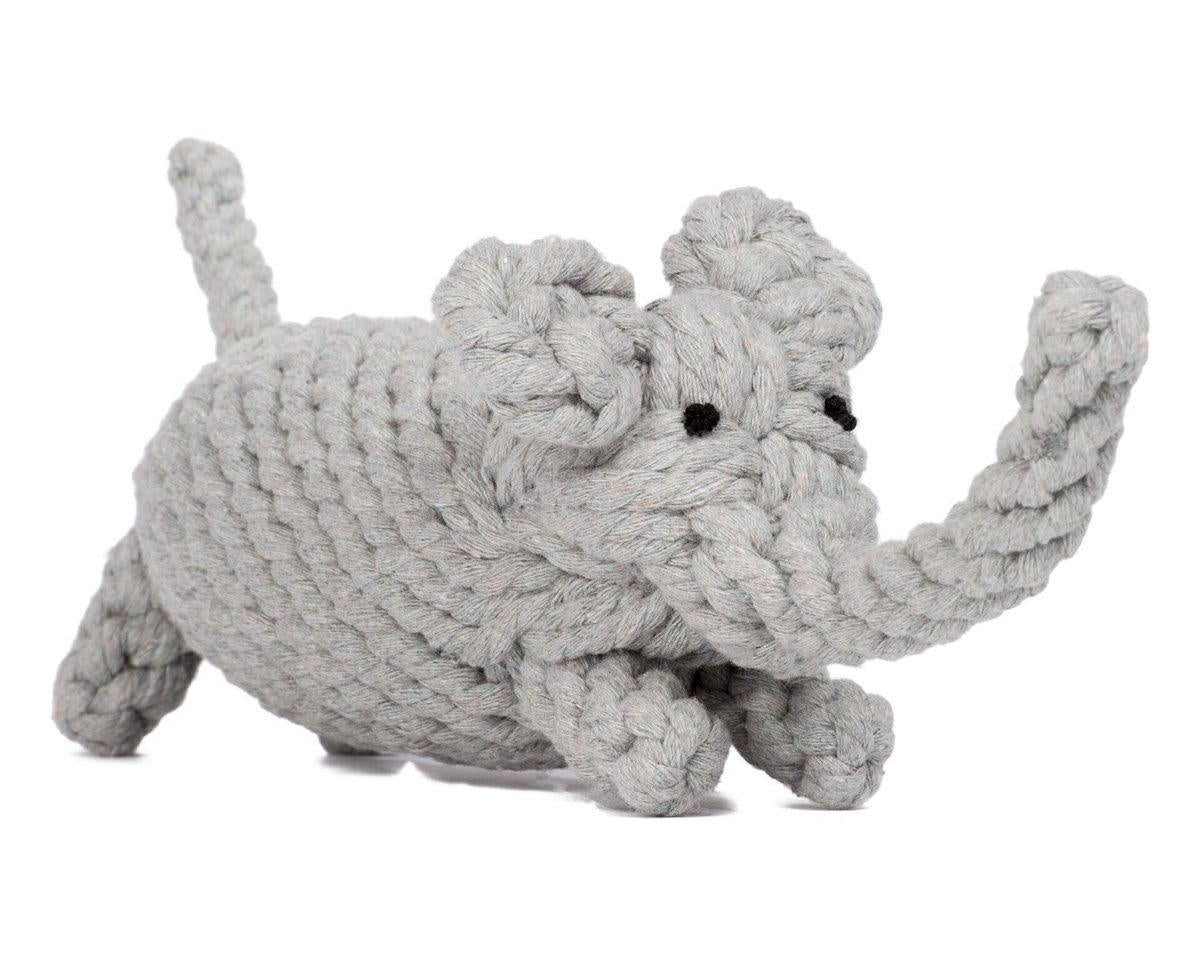 Elton Elefant Rope Toy - Dog Grey 33x8x10 cm - Roo's Gift Shop