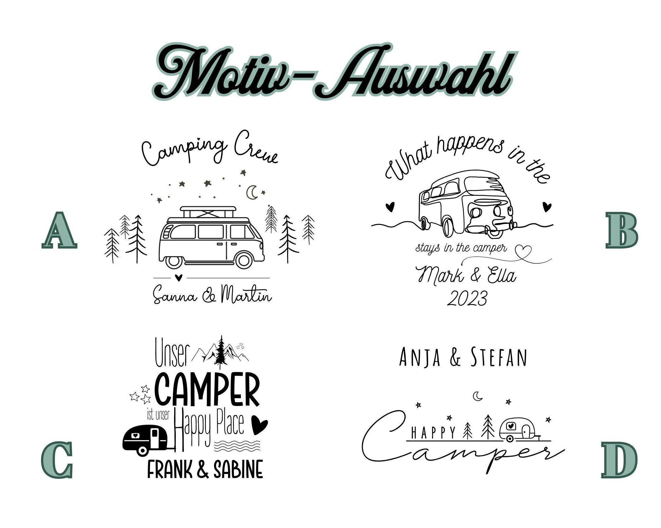 Emaille Tasse | Camping | personalisiert | Camping Crew - Roo's Gift Shop