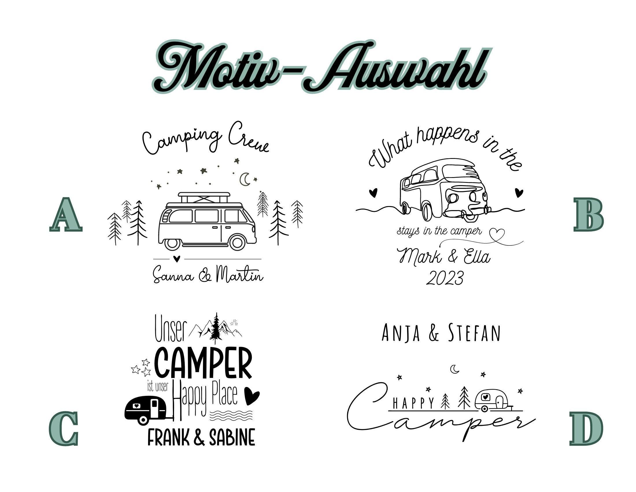 Emaille Tasse | Camping | personalisiert | Camping Crew - Roo's Gift Shop
