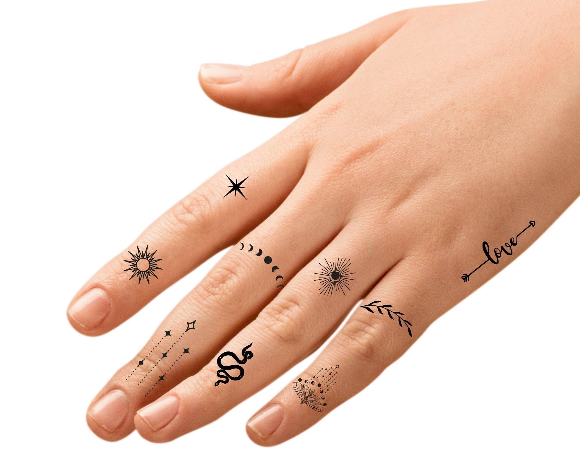 Finger Tattoos | temporäre Mini Tattoos | diverse Motive - Roo's Gift Shop