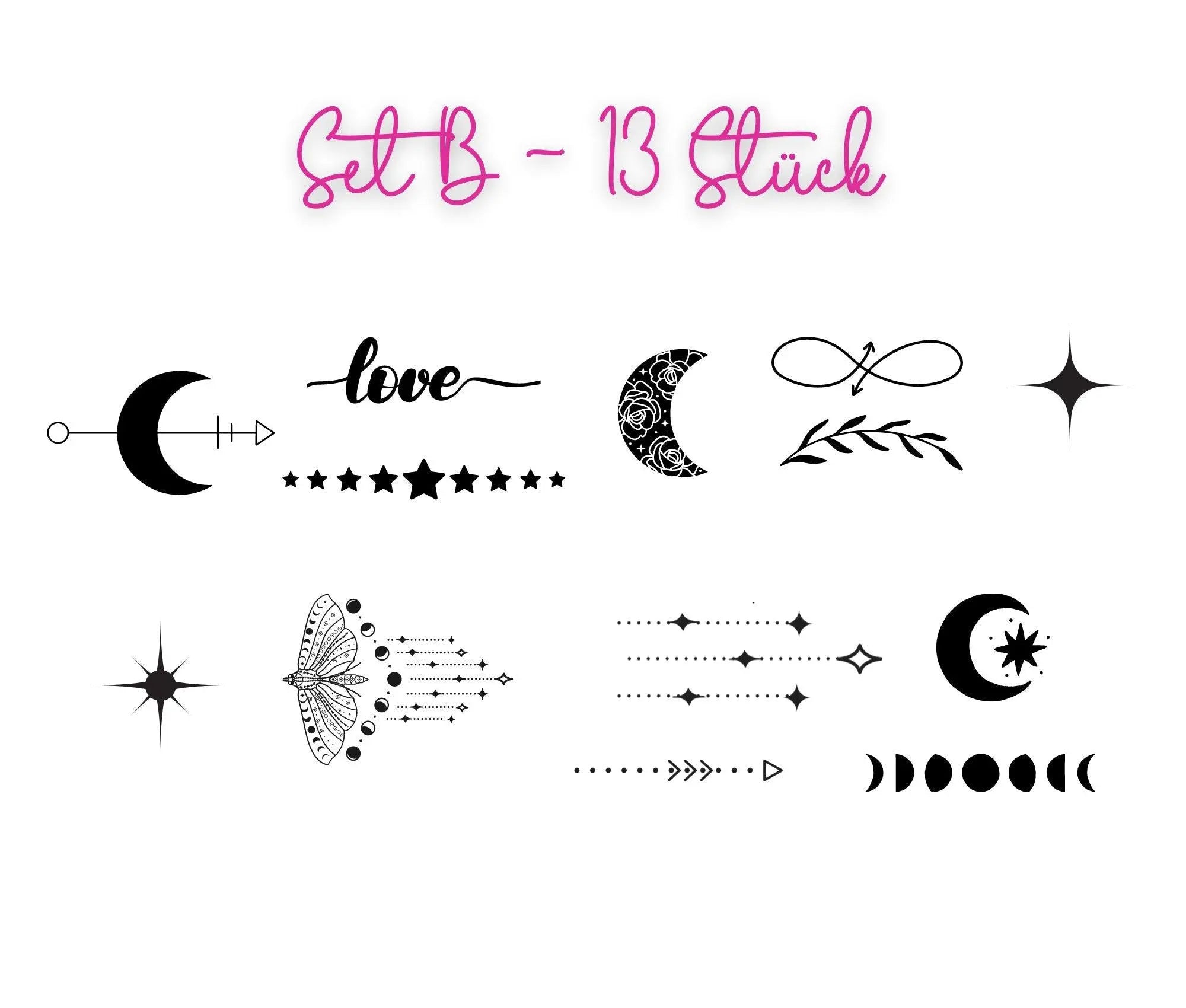 Finger Tattoos | temporäre Mini Tattoos | diverse Motive - Roo's Gift Shop