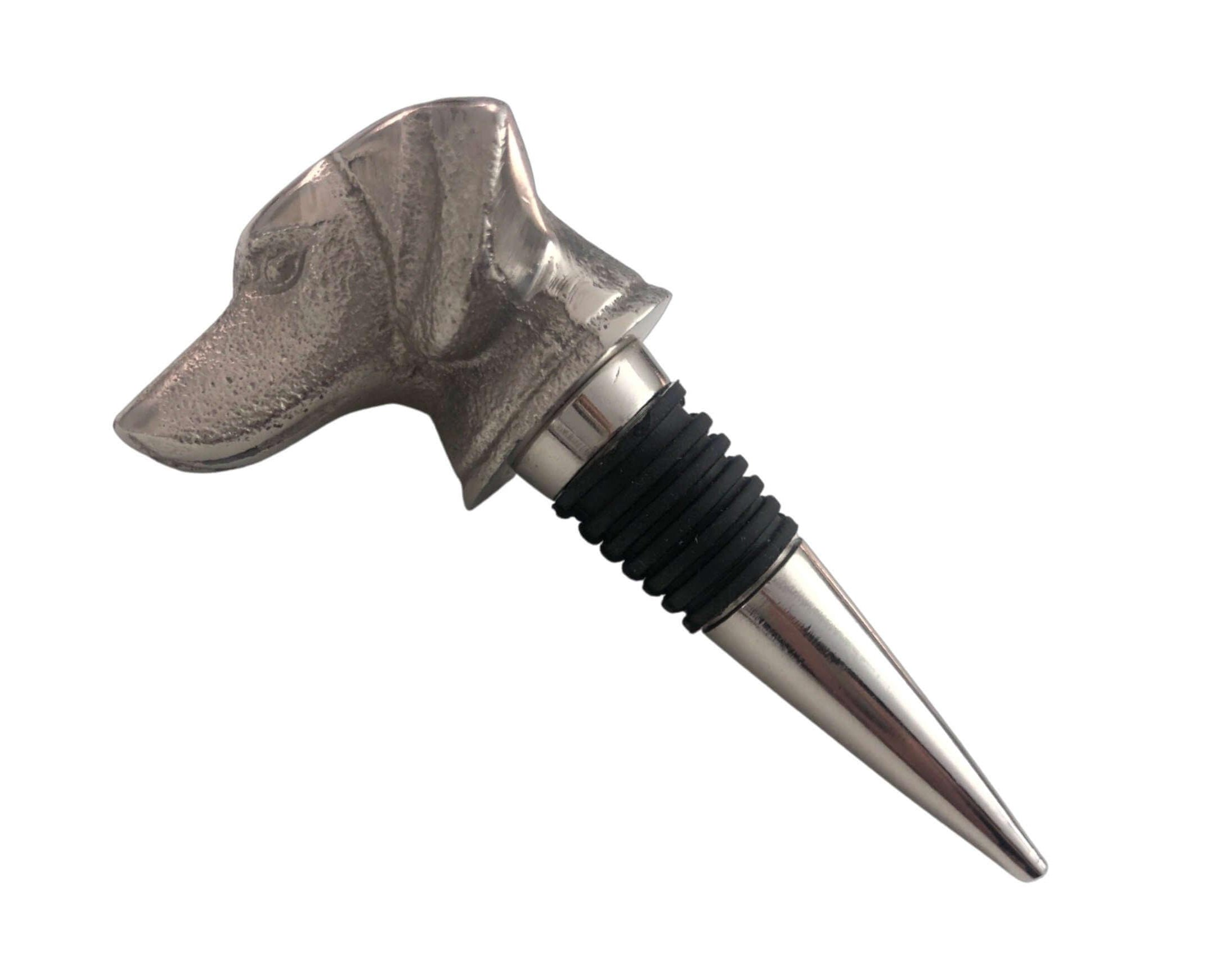 Flaschenverschluss | Stöpsel | Hund | silber - Roo's Gift Shop