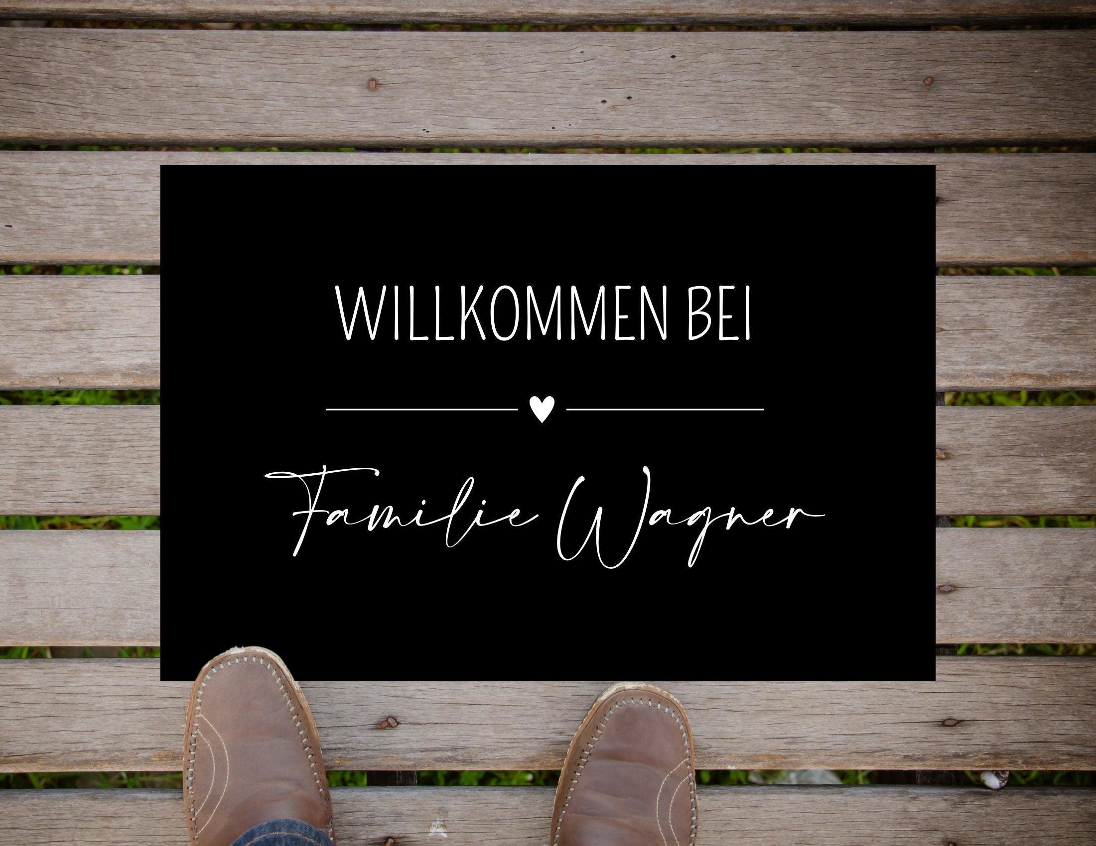 Fußmatte Familie | Personalisierter Fußabtreter Namen - Roo's Gift Shop