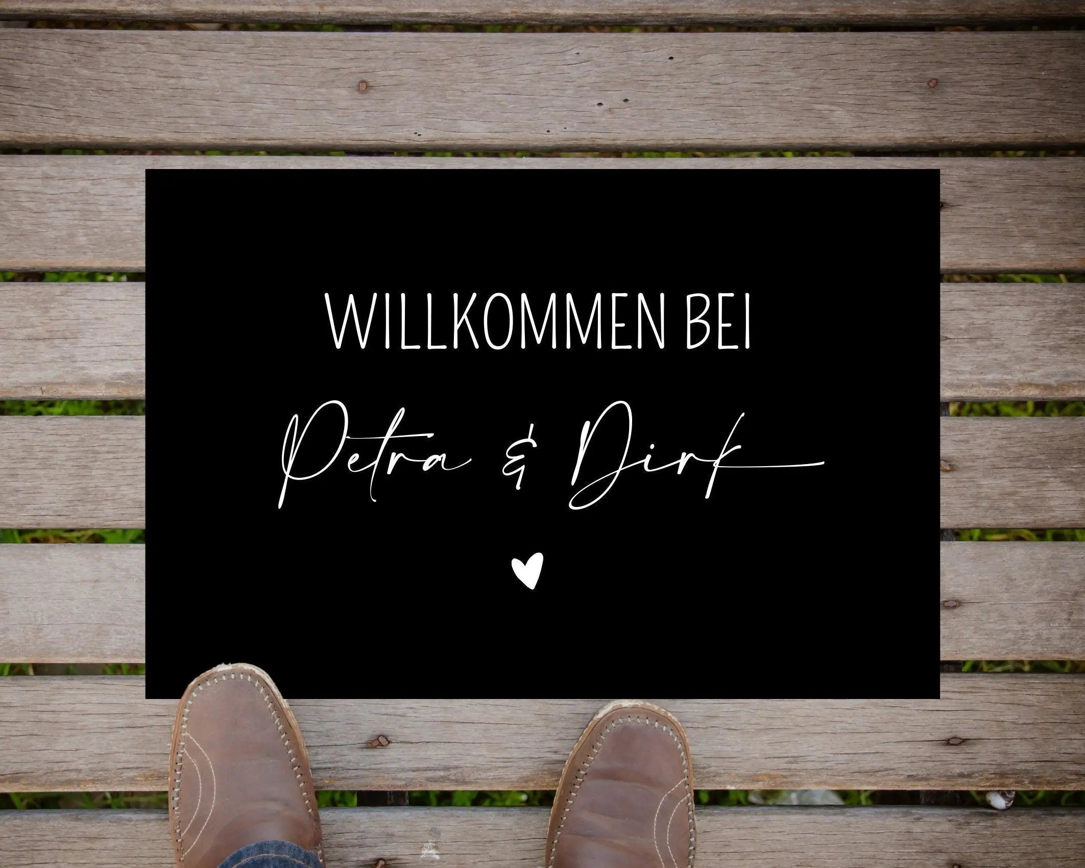 Fußmatte für Paare | Personalisierter Fußabtreter Hochzeit - Roo's Gift Shop