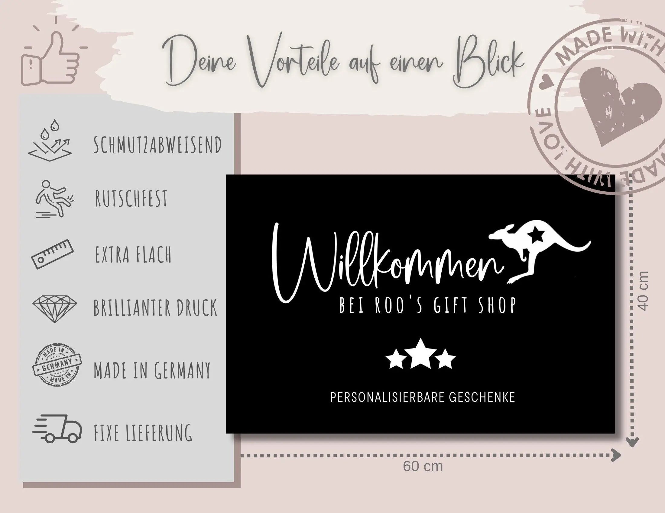 Fußmatte für Paare | Personalisierter Fußabtreter Hochzeit - Roo's Gift Shop