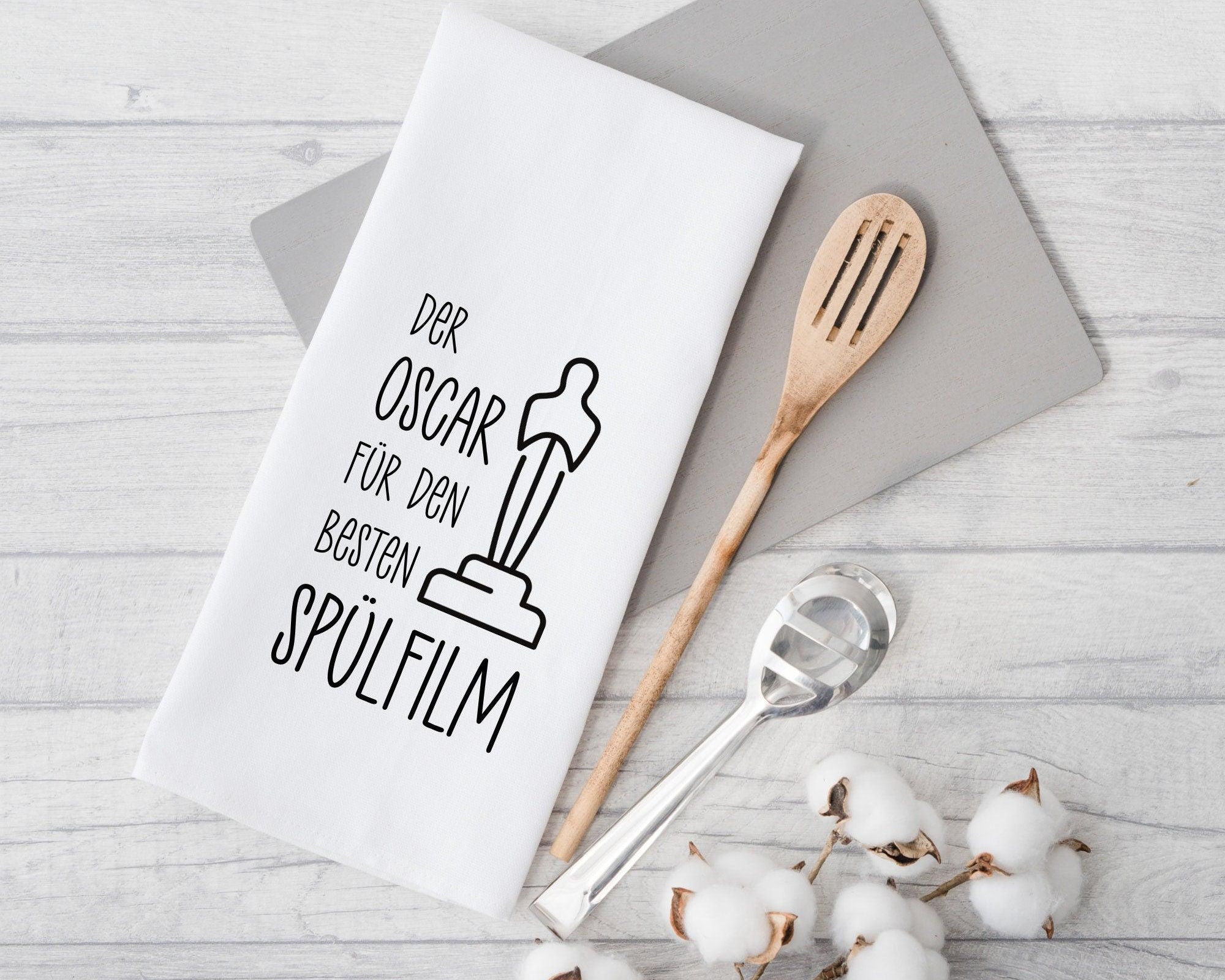 Geschirrtuch | Oscar für den besten Spülfilm | lustiger Spruch - Roo's Gift Shop