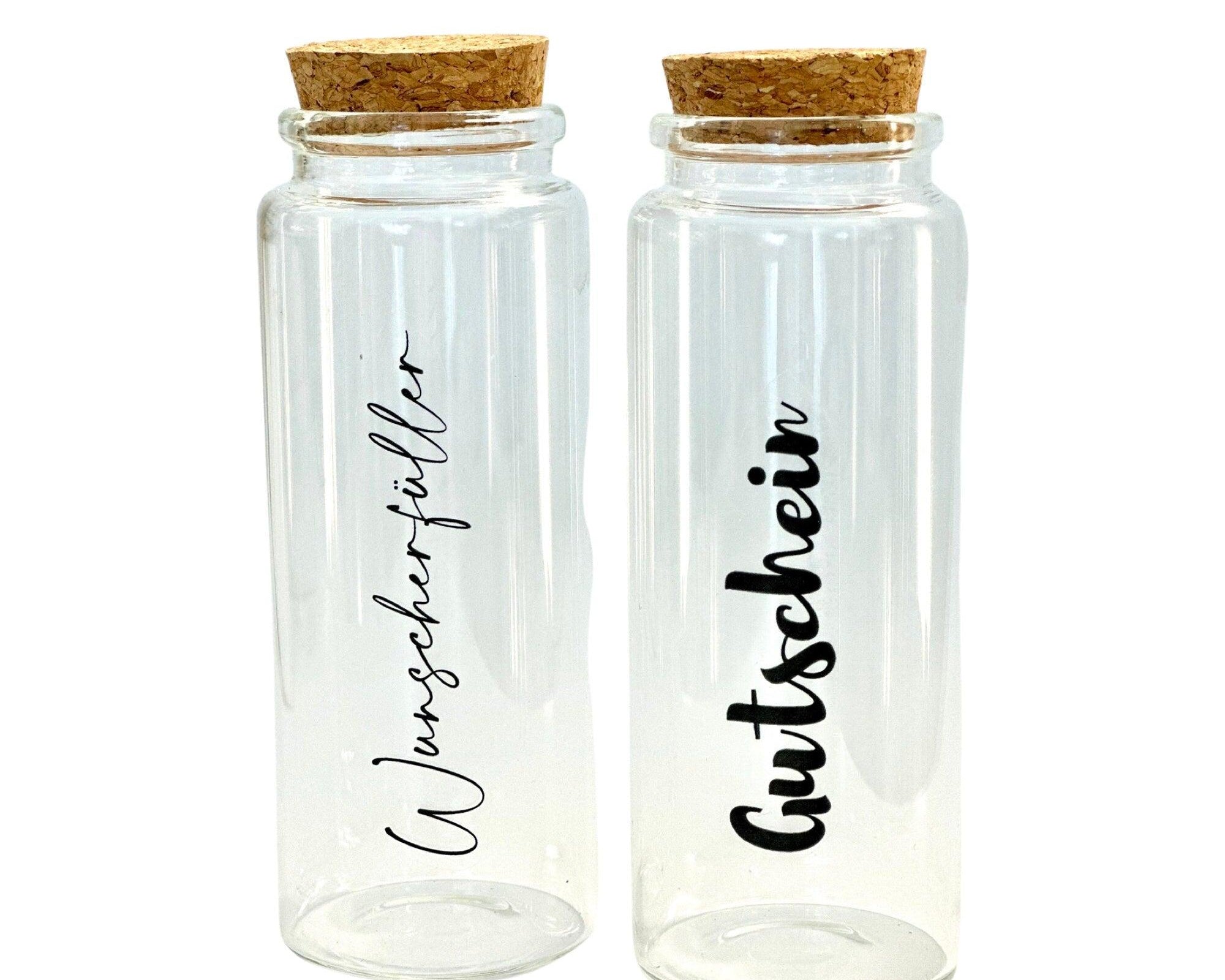 Glasflasche Wunscherfüller | Geschenk Hochzeit Geld - Roo's Gift Shop