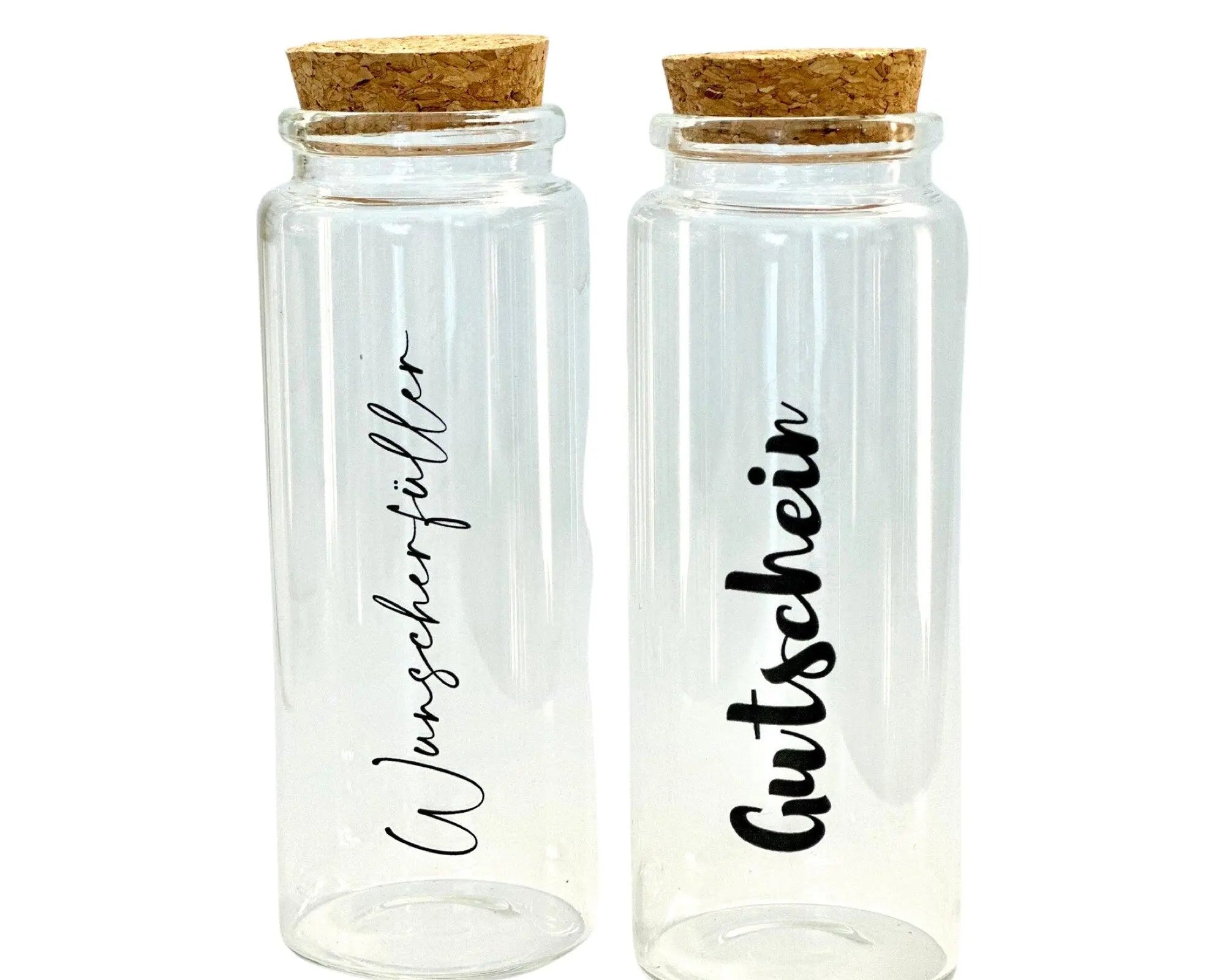 Glasflasche Wunscherfüller | Geschenk Hochzeit Geld - Roo's Gift Shop