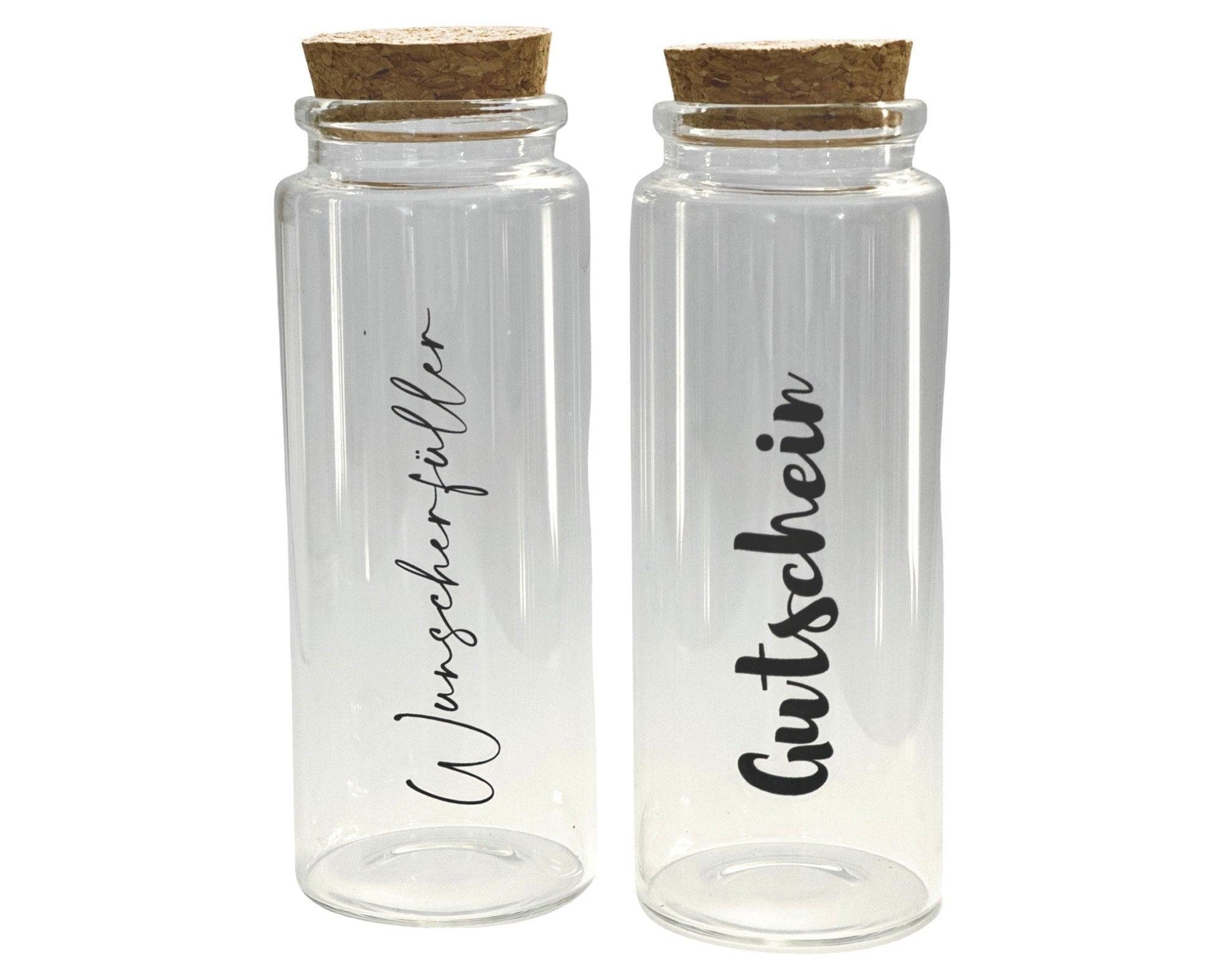 Glasflasche Wunscherfüller | Geschenk Hochzeit Geld - Roo's Gift Shop