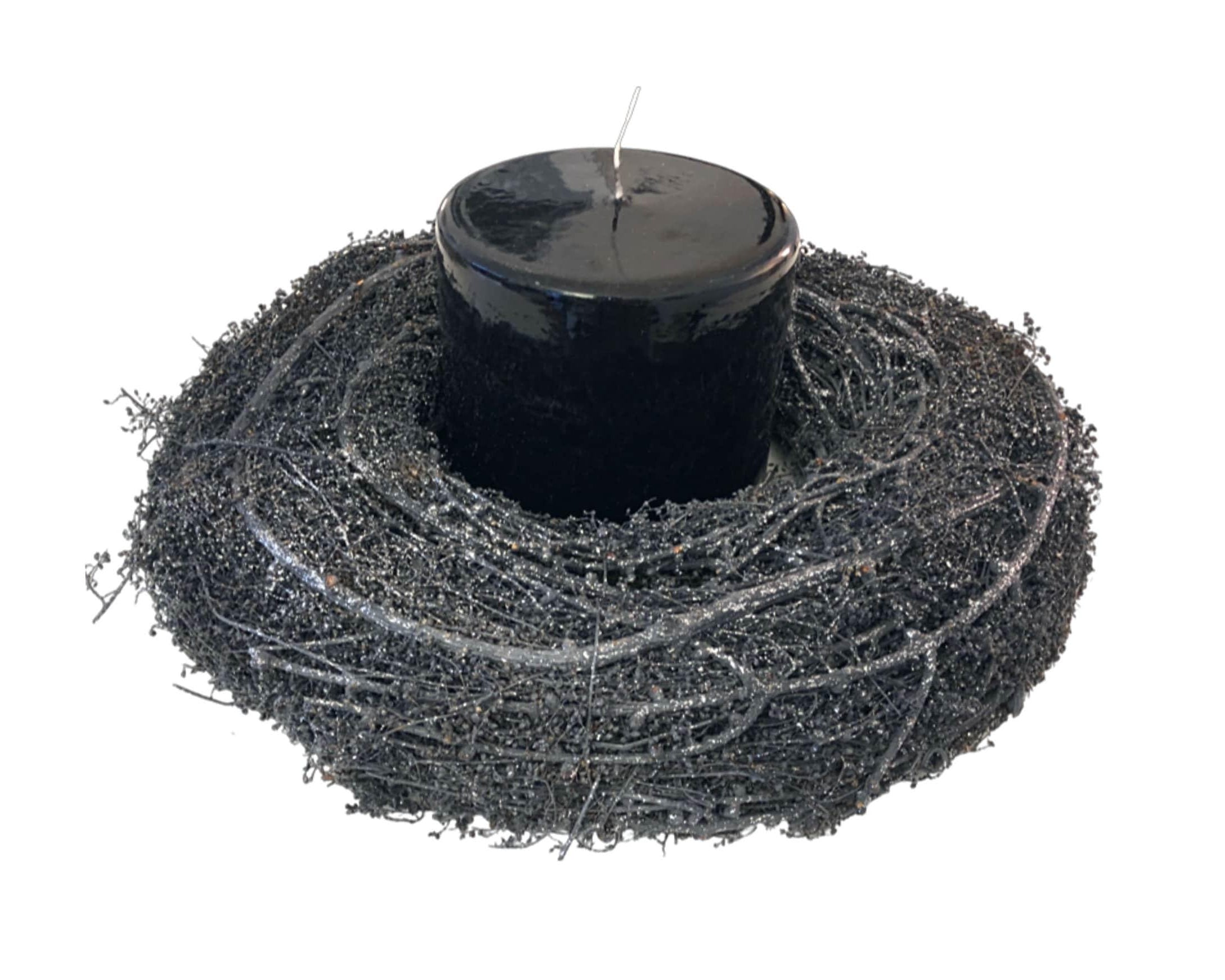 Glitzernder Kranz Weihnachten | grau | 27 cm - Roo's Gift Shop