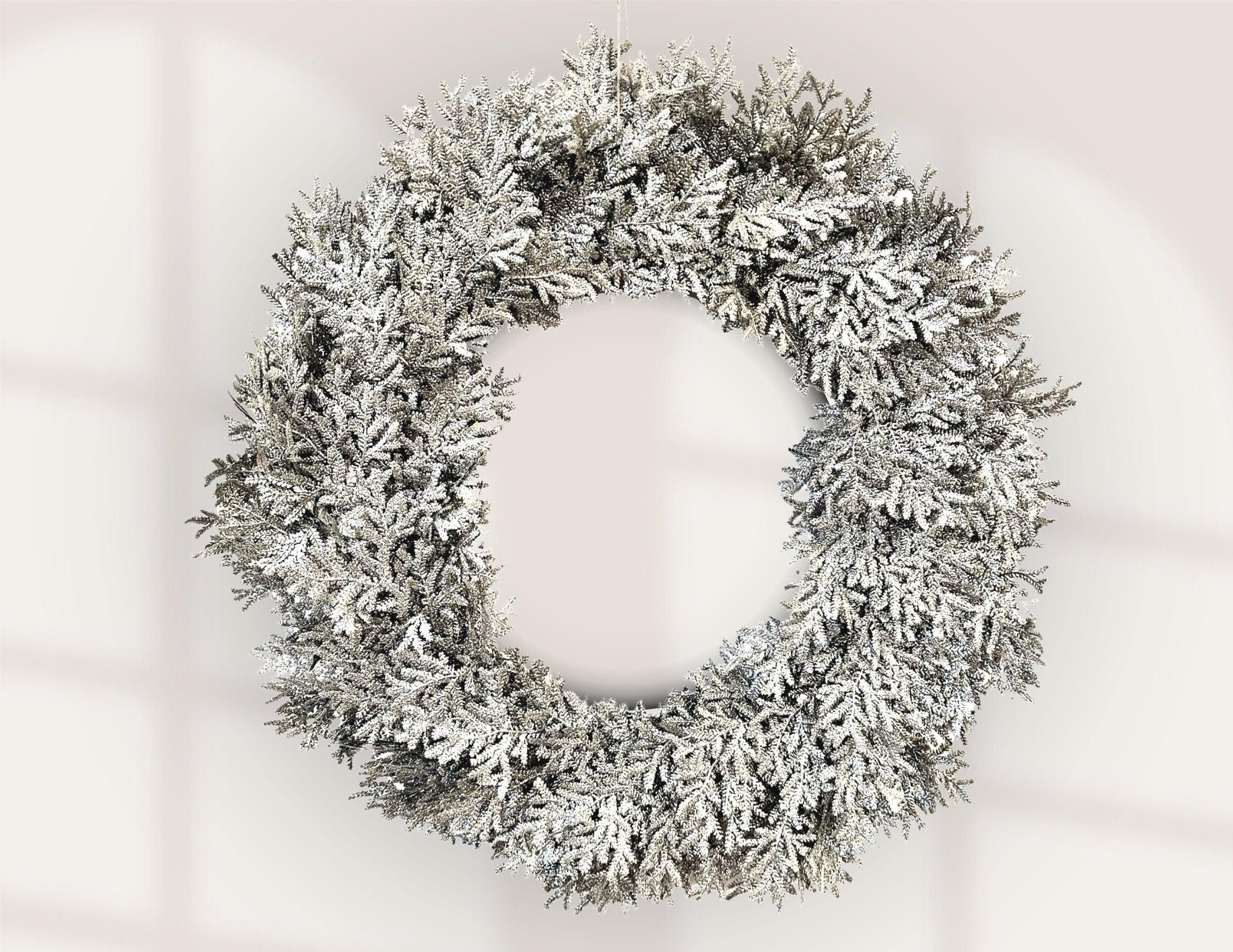 Großer Kranz | silber | Glitzer | Durchmesser 60 cm - Roo's Gift Shop