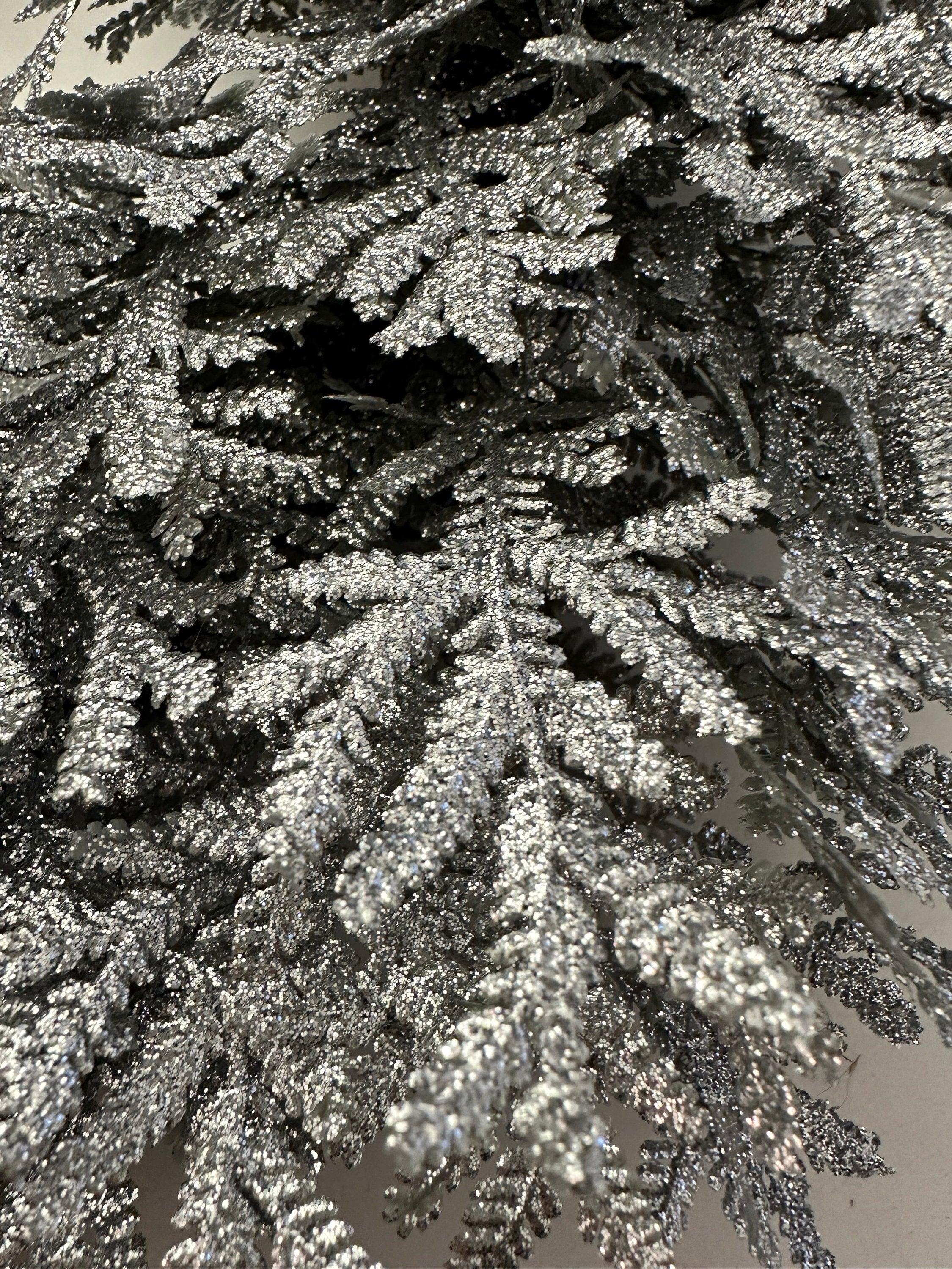 Großer Kranz | silber | Glitzer | Durchmesser 60 cm - Roo's Gift Shop