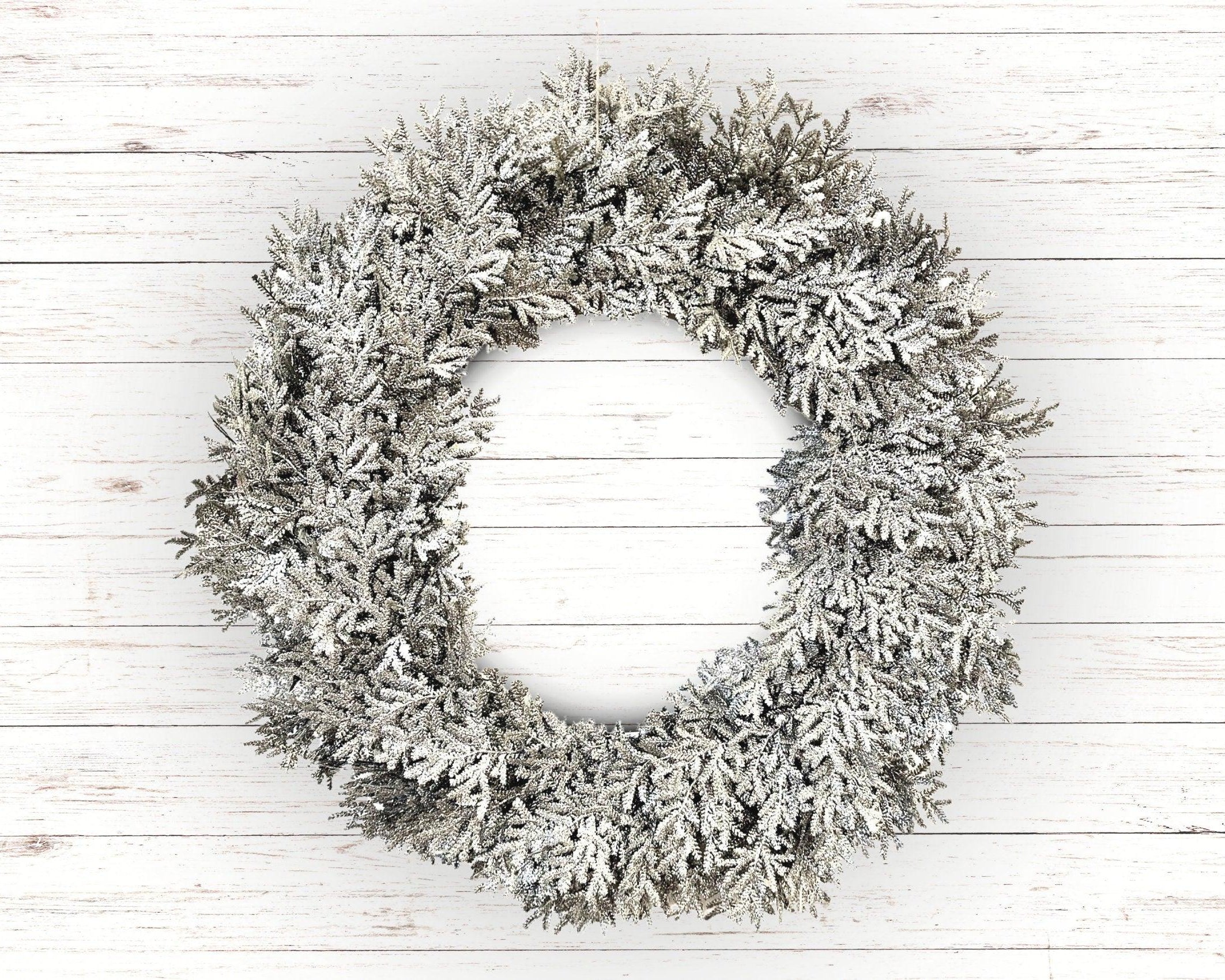 Großer Kranz | silber | Glitzer | Durchmesser 60 cm - Roo's Gift Shop