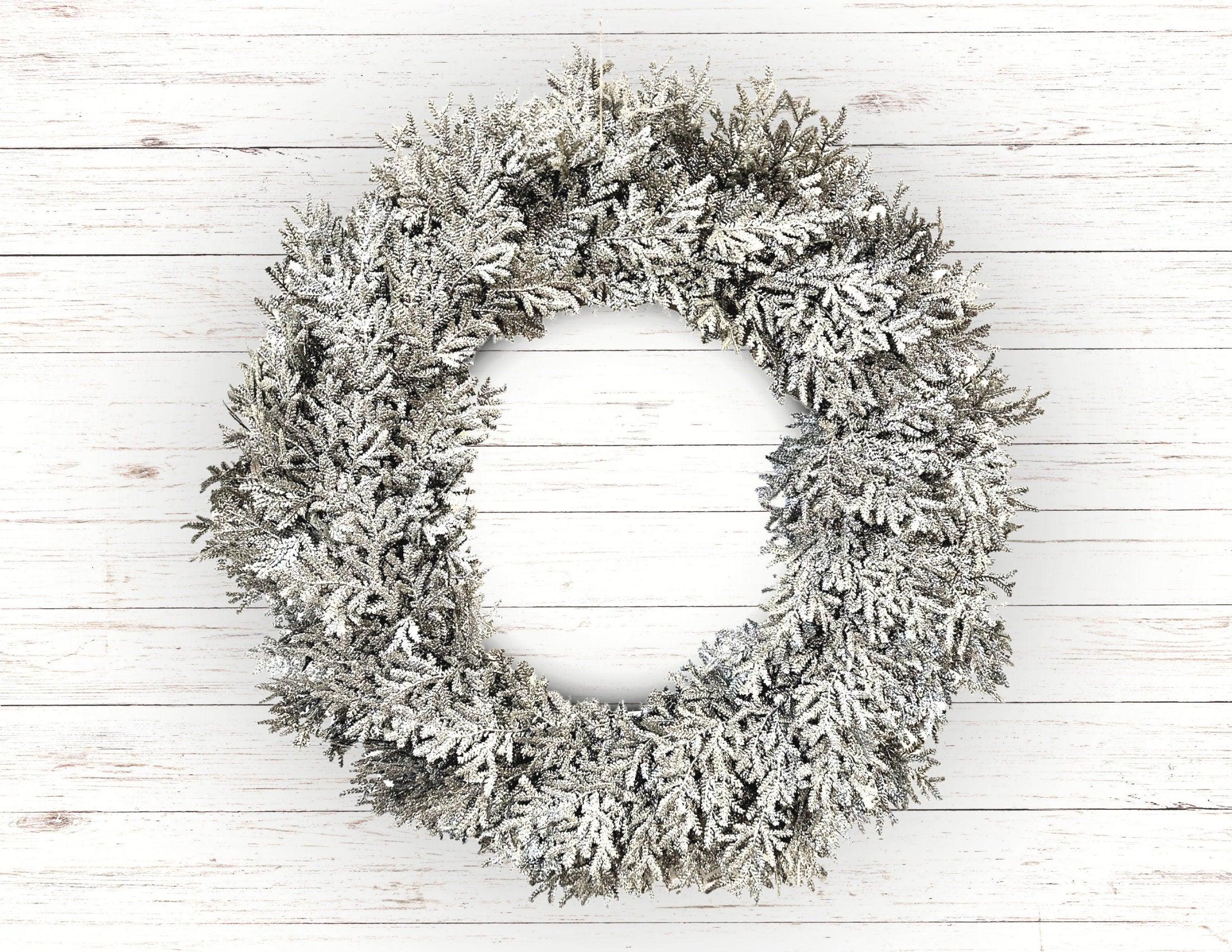 Großer Kranz | silber | Glitzer | Durchmesser 60 cm - Roo's Gift Shop