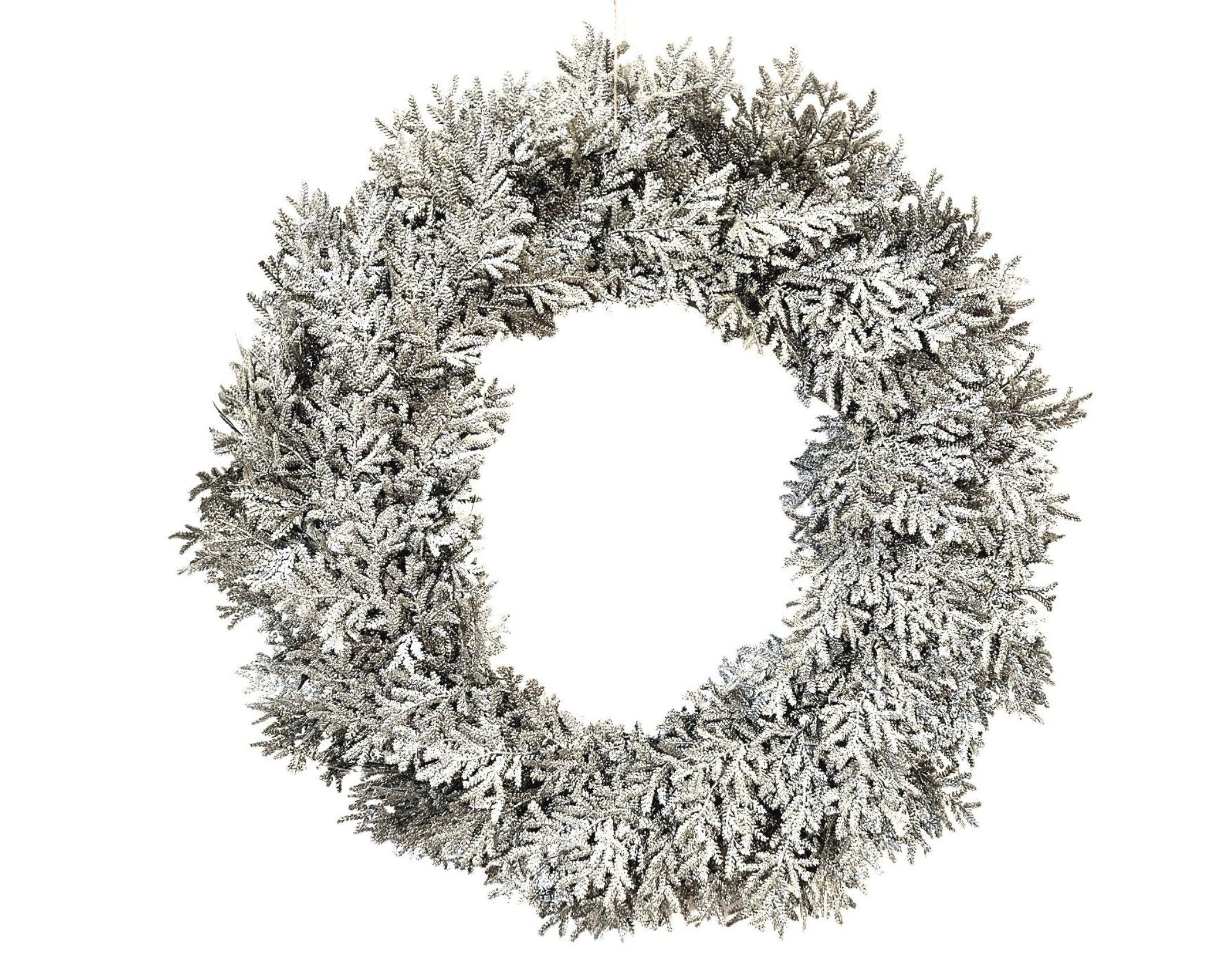 Großer Kranz | silber | Glitzer | Durchmesser 60 cm - Roo's Gift Shop