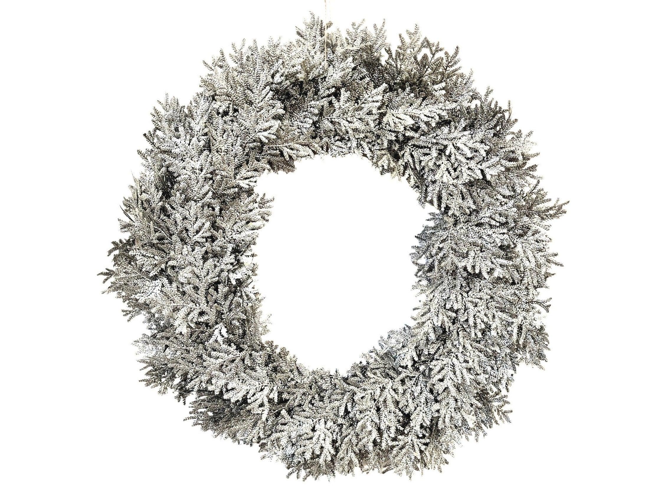 Großer Kranz | silber | Glitzer | Durchmesser 60 cm - Roo's Gift Shop