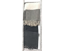 Hamamtuch | Handtuch | beige, grau und schwarz - Roo's Gift Shop