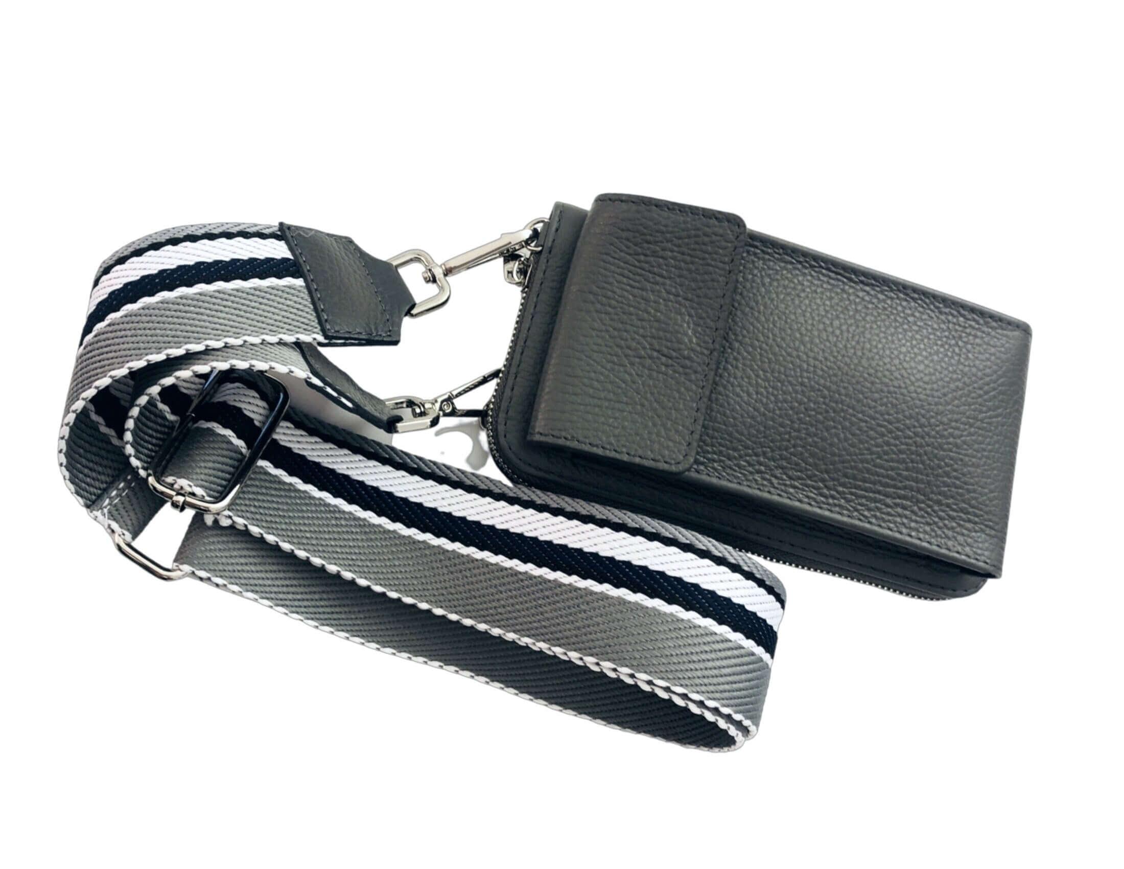 Handyportemonnaie | Echt Leder | grau - Roo's Gift Shop