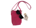 Handytasche | Echt Leder | Umhängetasche | pink - Roo's Gift Shop
