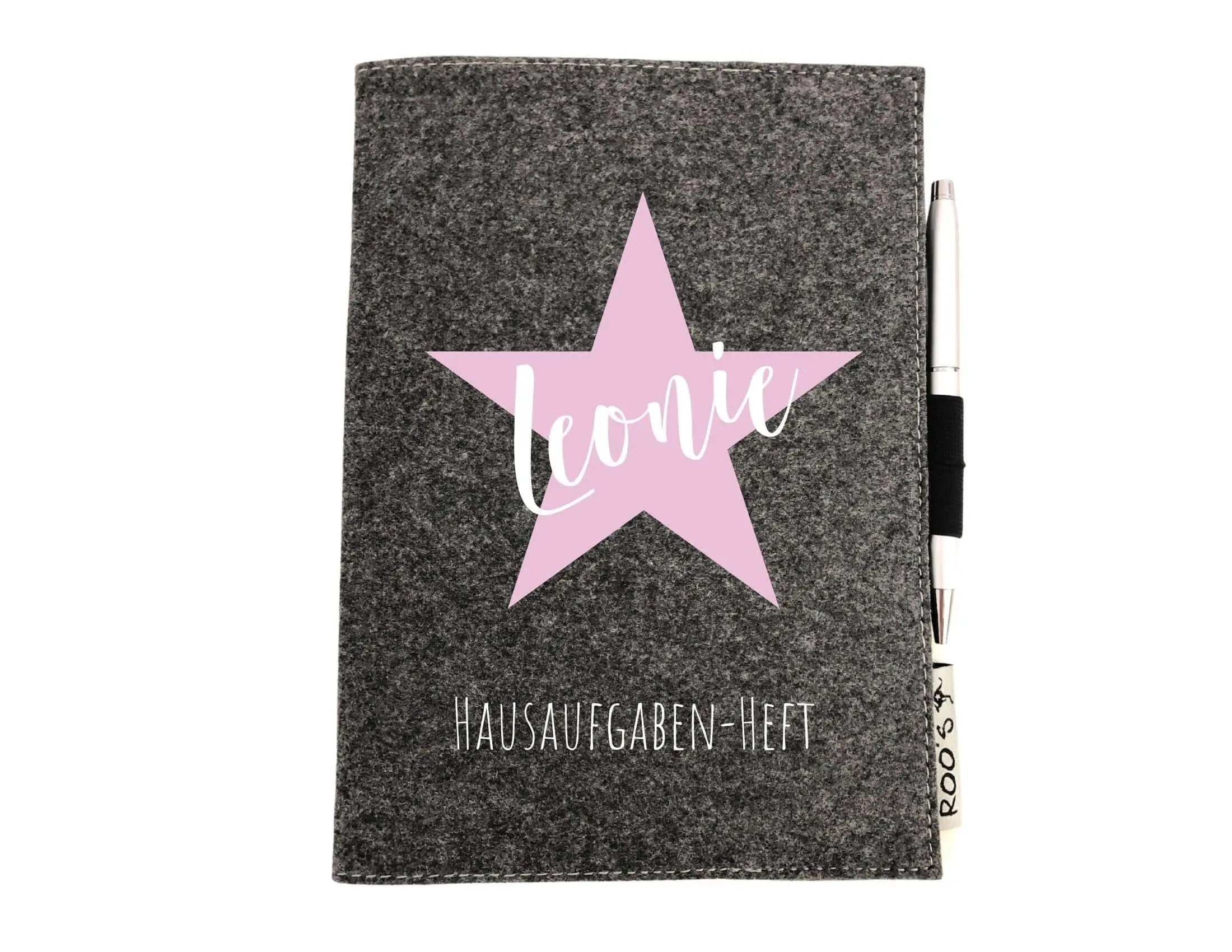 Hefthülle | Filz | DIN A5 | personalisiert - Roo's Gift Shop