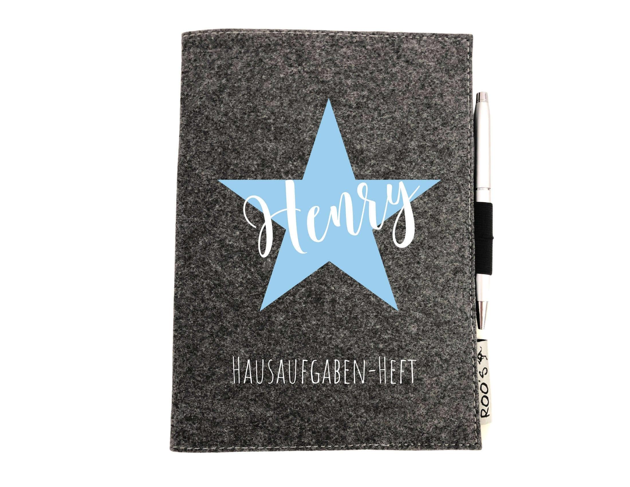 Hefthülle | Filz | DIN A5 | personalisiert - Roo's Gift Shop