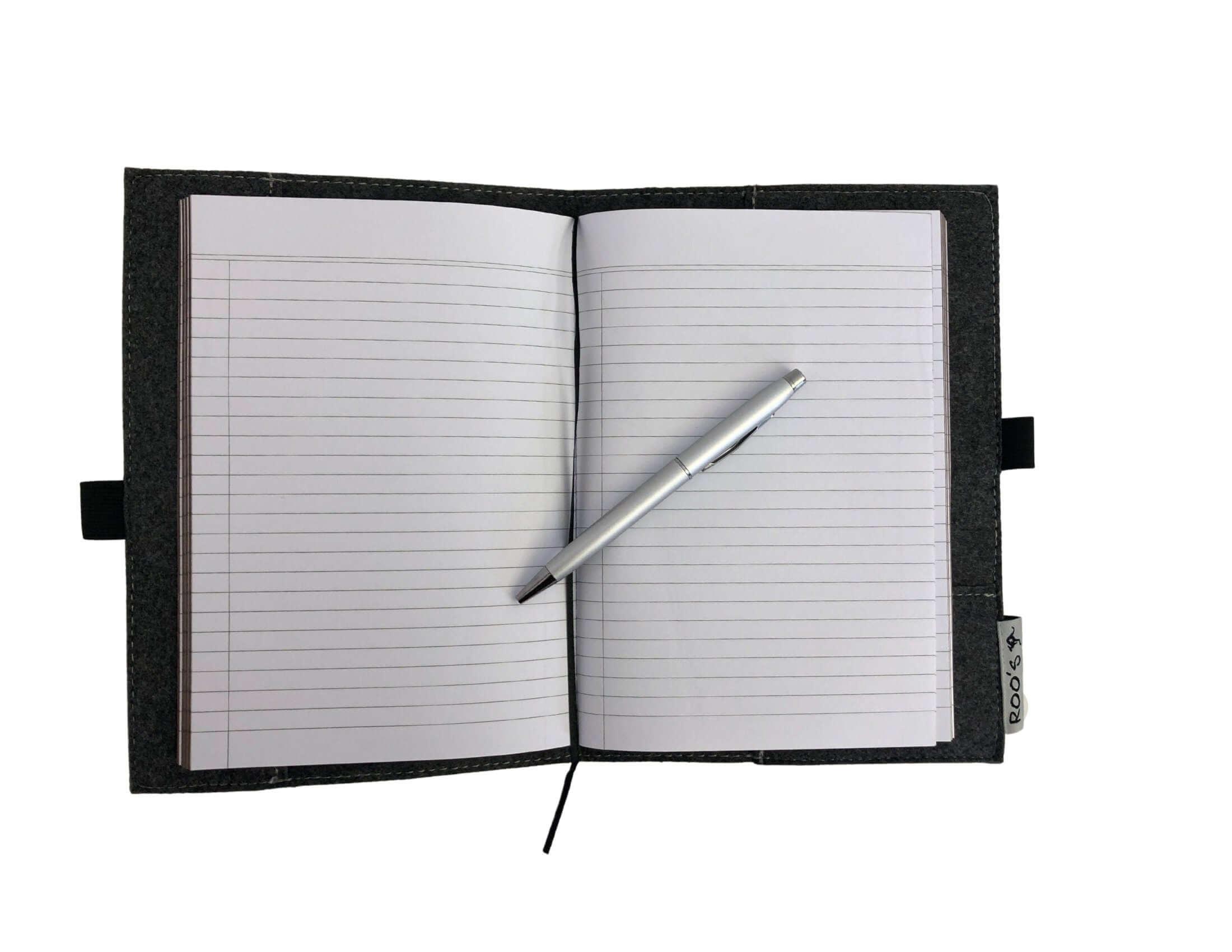 Hefthülle | Filz | DIN A5 | personalisiert - Roo's Gift Shop