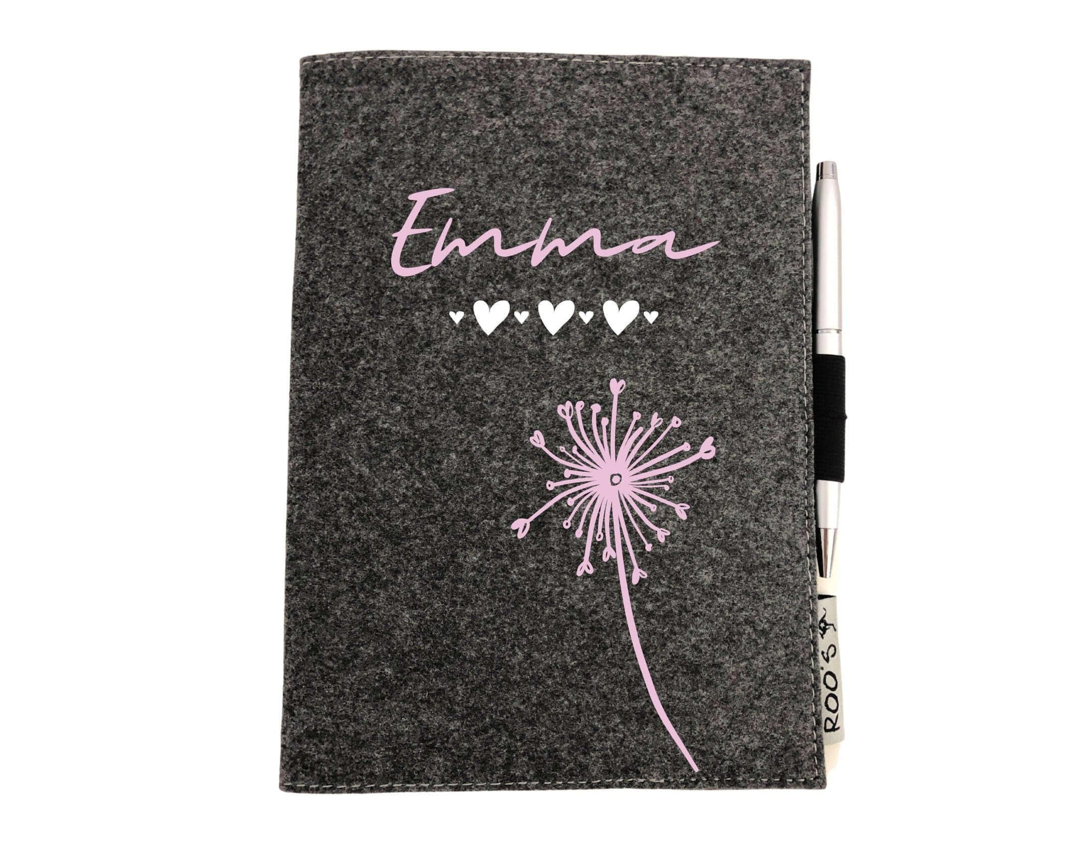 Hefthülle | Filz | DIN A5 | personalisiert - Roo's Gift Shop