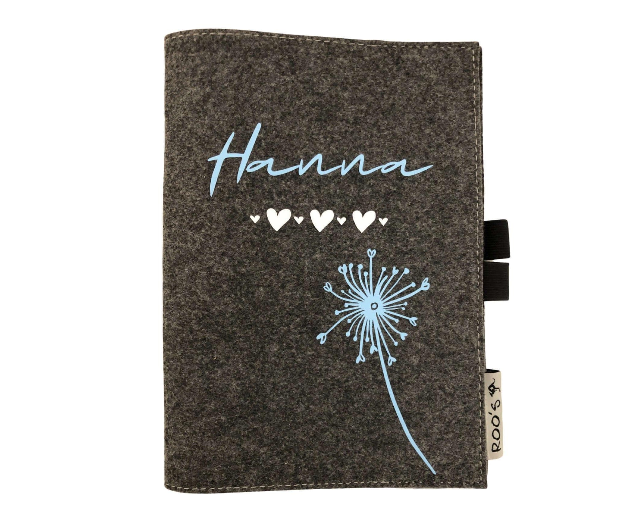 Hefthülle | Filz | DIN A5 | personalisiert - Roo's Gift Shop