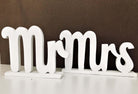 Hochzeit | Aufsteller Mr. Mrs. | Holz | weiß - Roo's Gift Shop