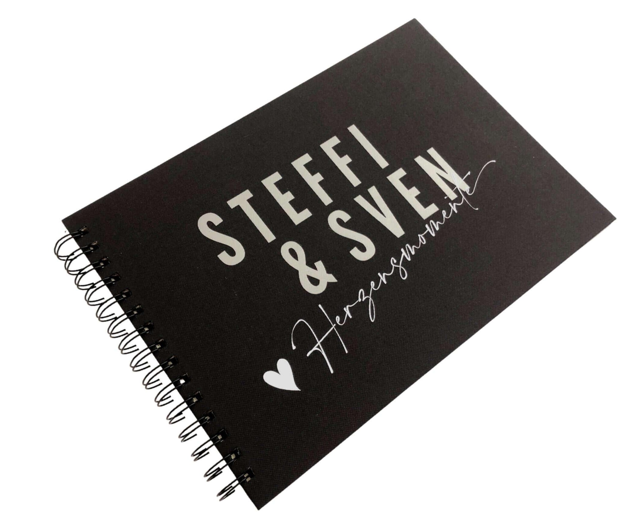 Hochzeit | Gästebuch | personalisiert | schwarz - Roo's Gift Shop