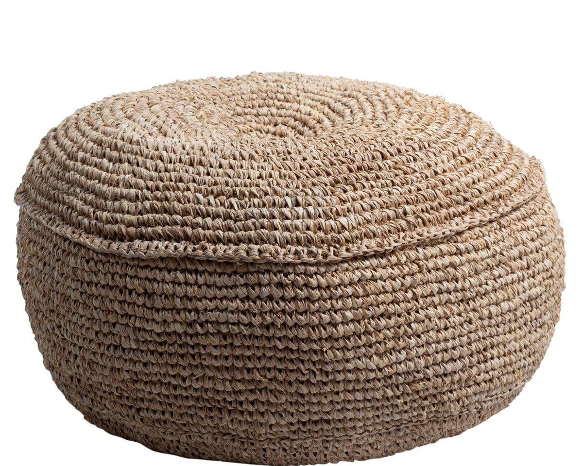 Hocker | Sitzsack TELU aus Bast (2 Größen) - Roo's Gift Shop