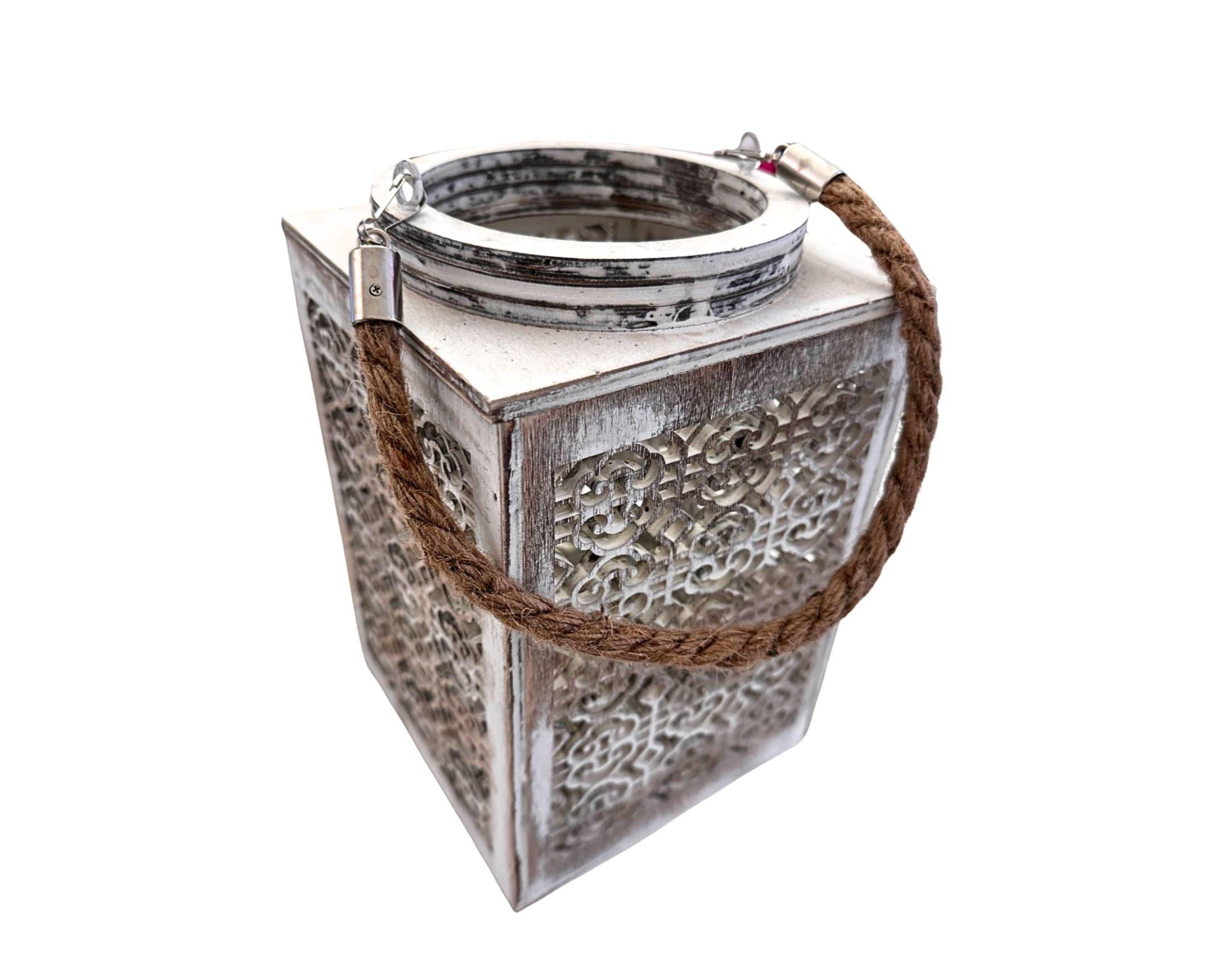 Holzlaterne | Vintage Shabby | marokkanischer Style - Roo's Gift Shop