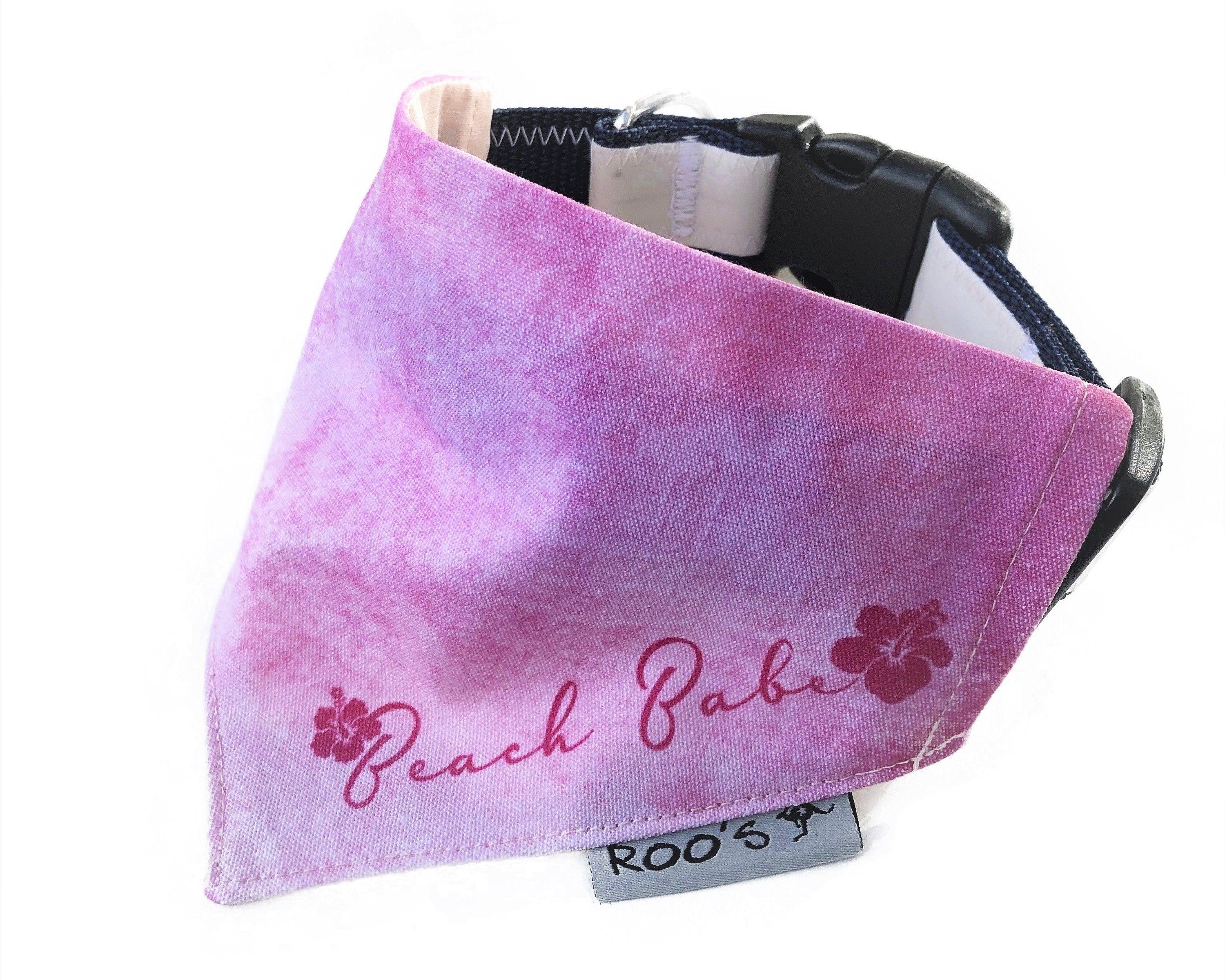 Hundehalstuch "Beach Babe" | pink | Hunde Bandana - Roo's Gift Shop